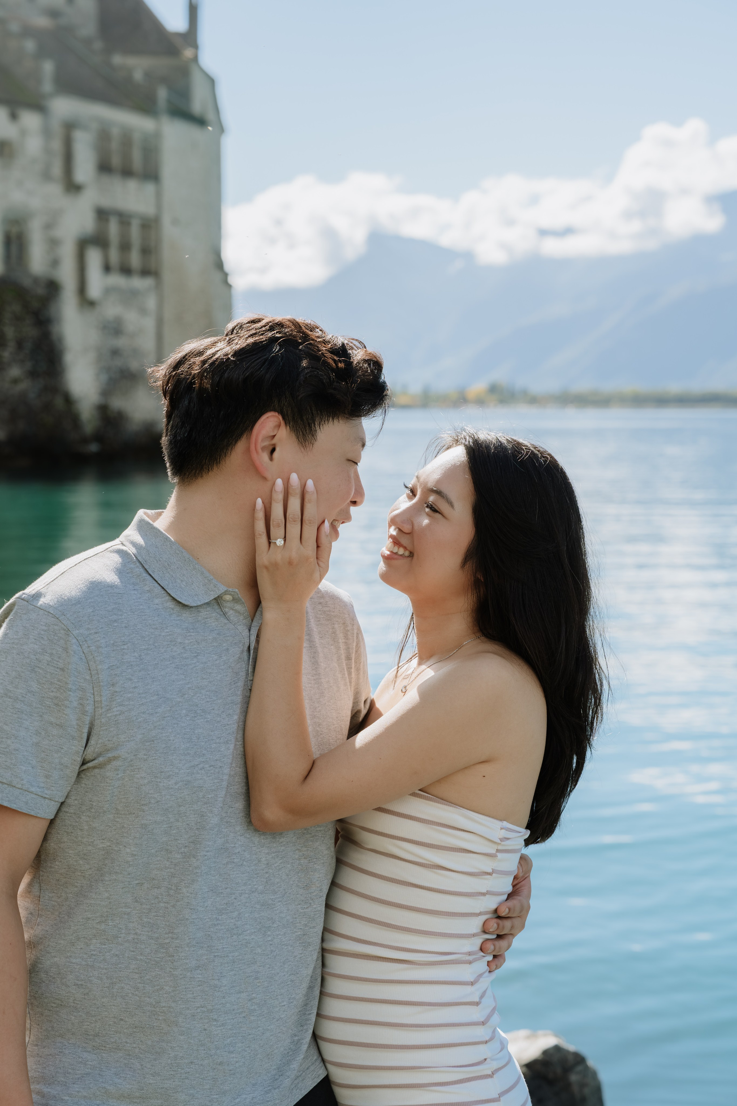 Stephanie & Dominick | Proposal Montreux. Профессиональный свадебный фотограф в Женеве и Швейцарии | Таня Вовчецкая