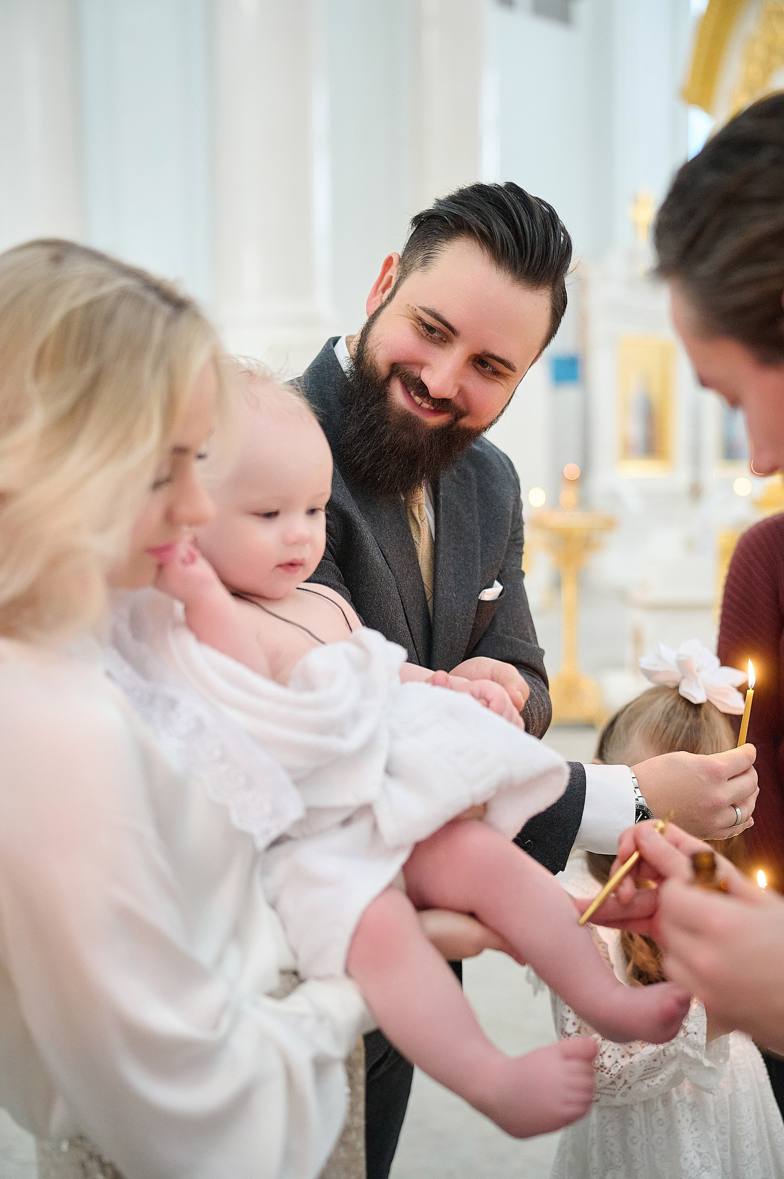 Фотограф на таинство крещения в Смольном соборе Санкт-Петербурга