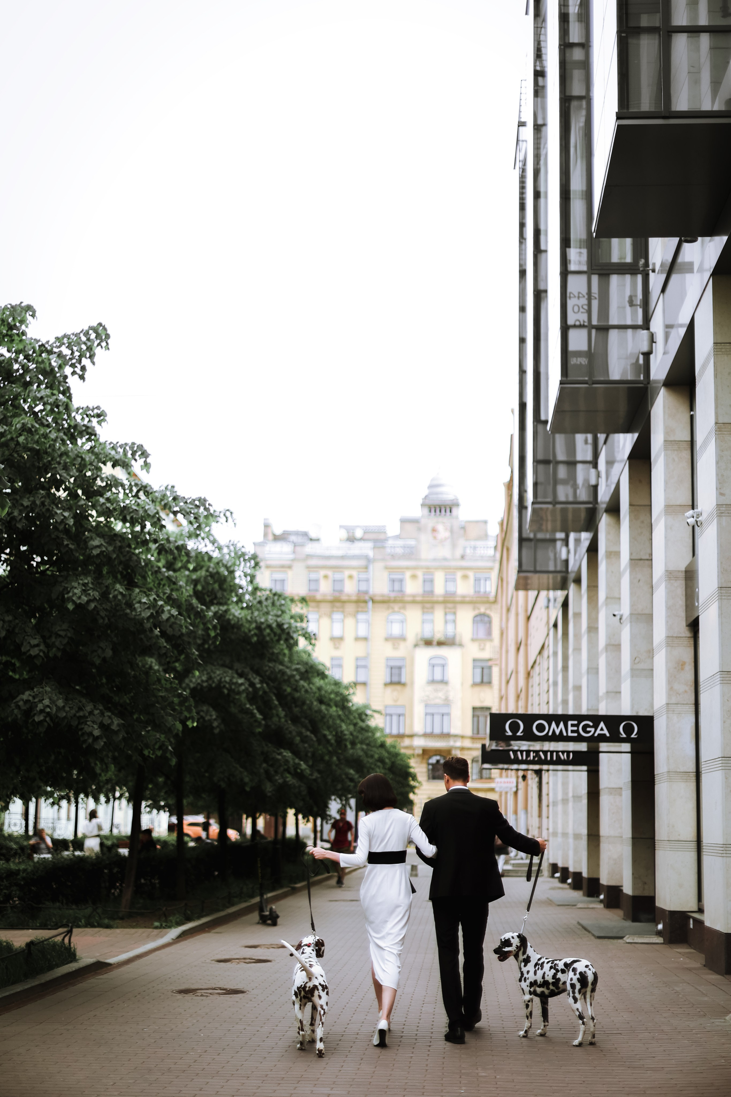 Свадебная прогулка с далматинцами. Свадебный и love story фотограф в Санкт-Петербурге (Спб) Natali Iva