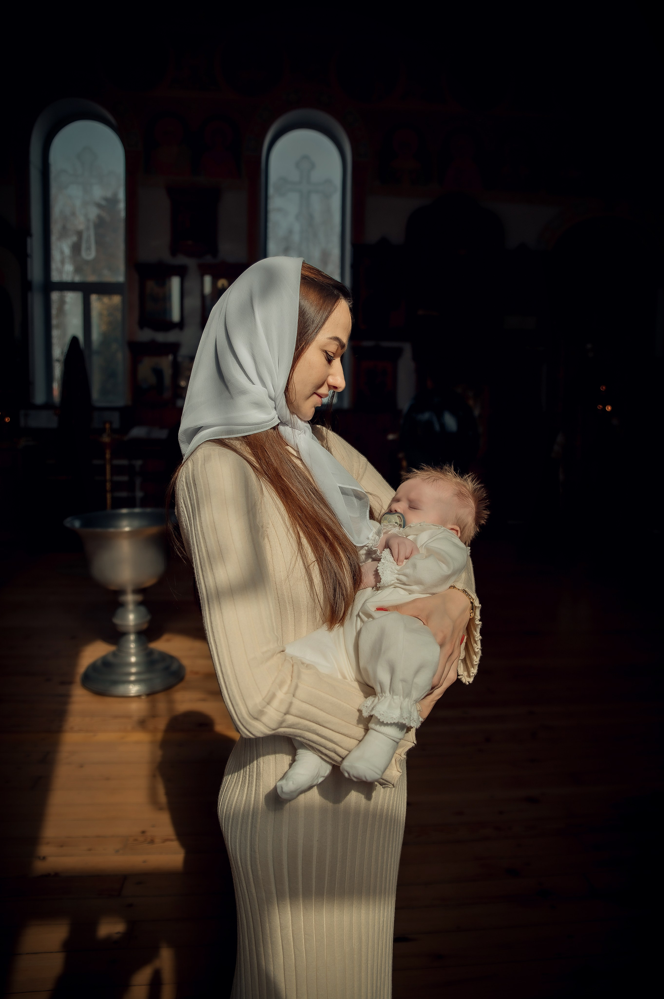 Таинство Крещения Александра. Храм Николая Чудотворца г. Краснослободск. Церковный, семейный и репортажный фотограф Волгоград, Волжский