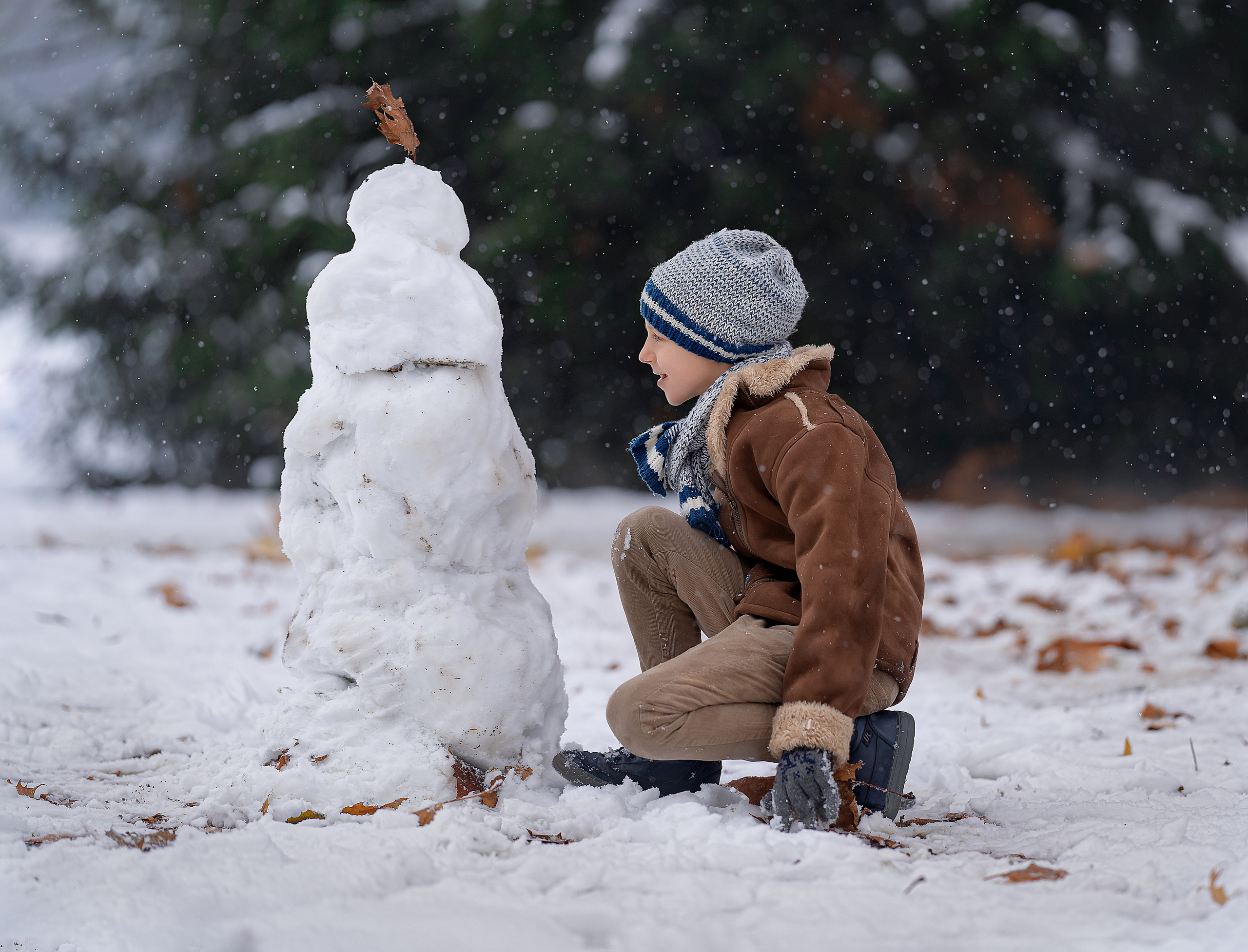 La prima neve. Maria Lebedeva fotografa di bambini e famiglie a Torino e provincia