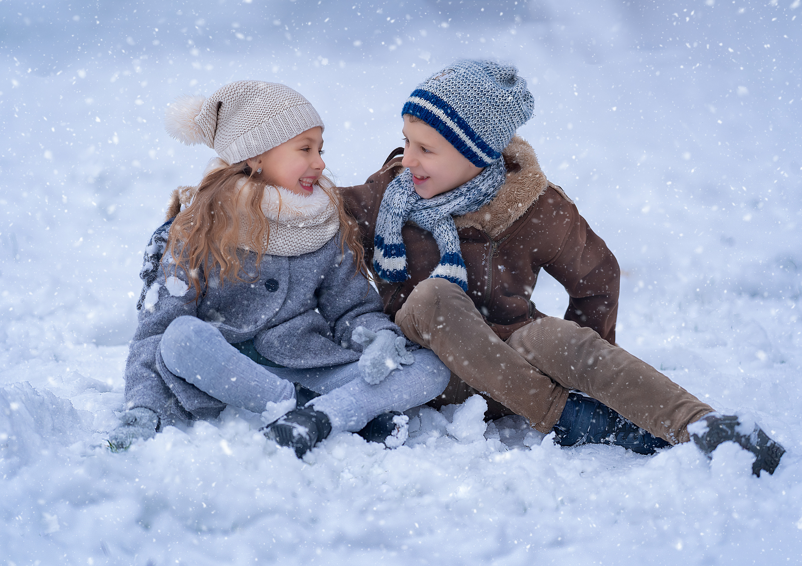 La prima neve. Maria Lebedeva fotografa di bambini e famiglie a Torino e provincia