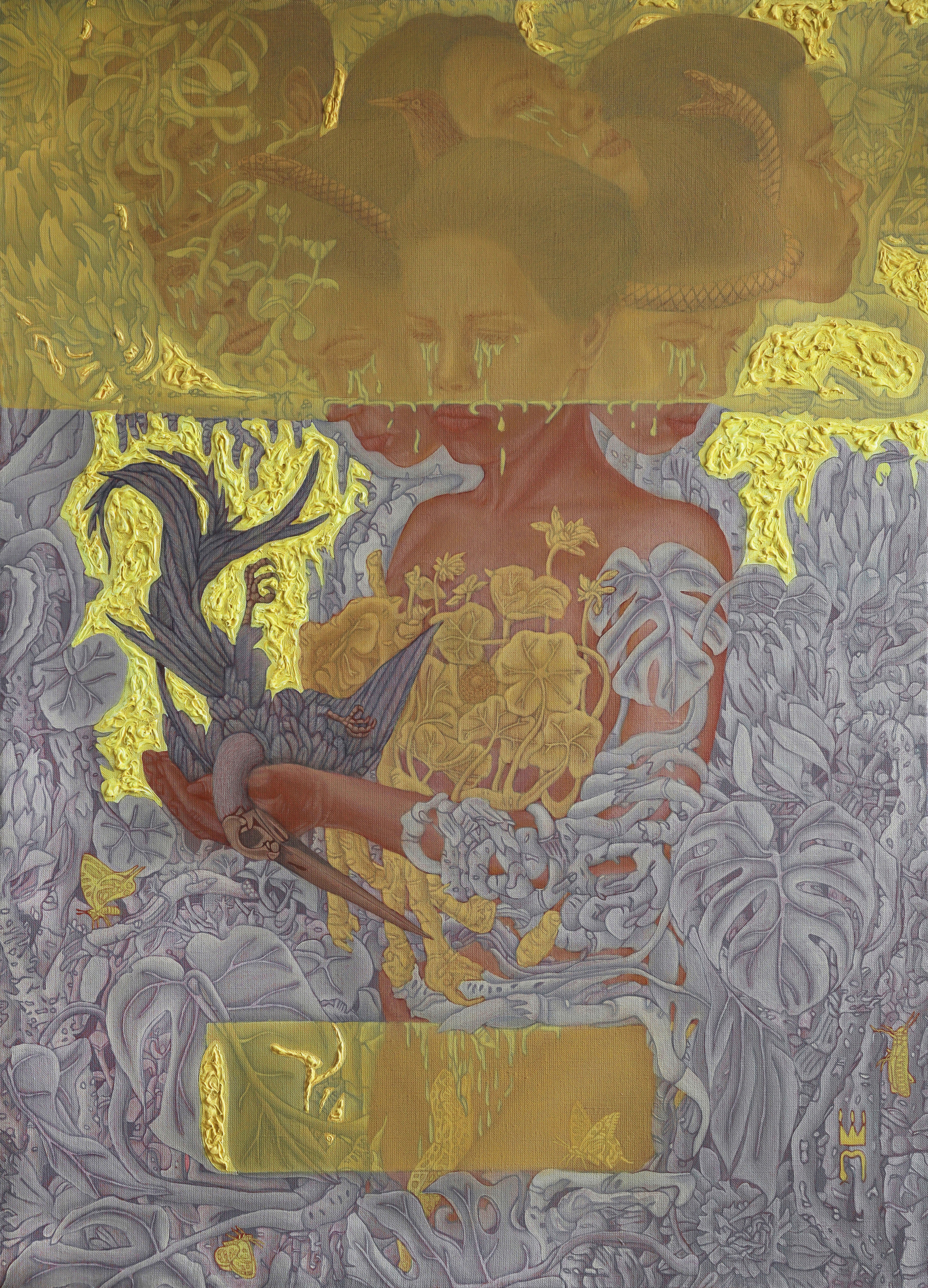 Жёлтые слёзы или Познаешь женщину познаешь и смерть 65х90 Х.М 2022 г.