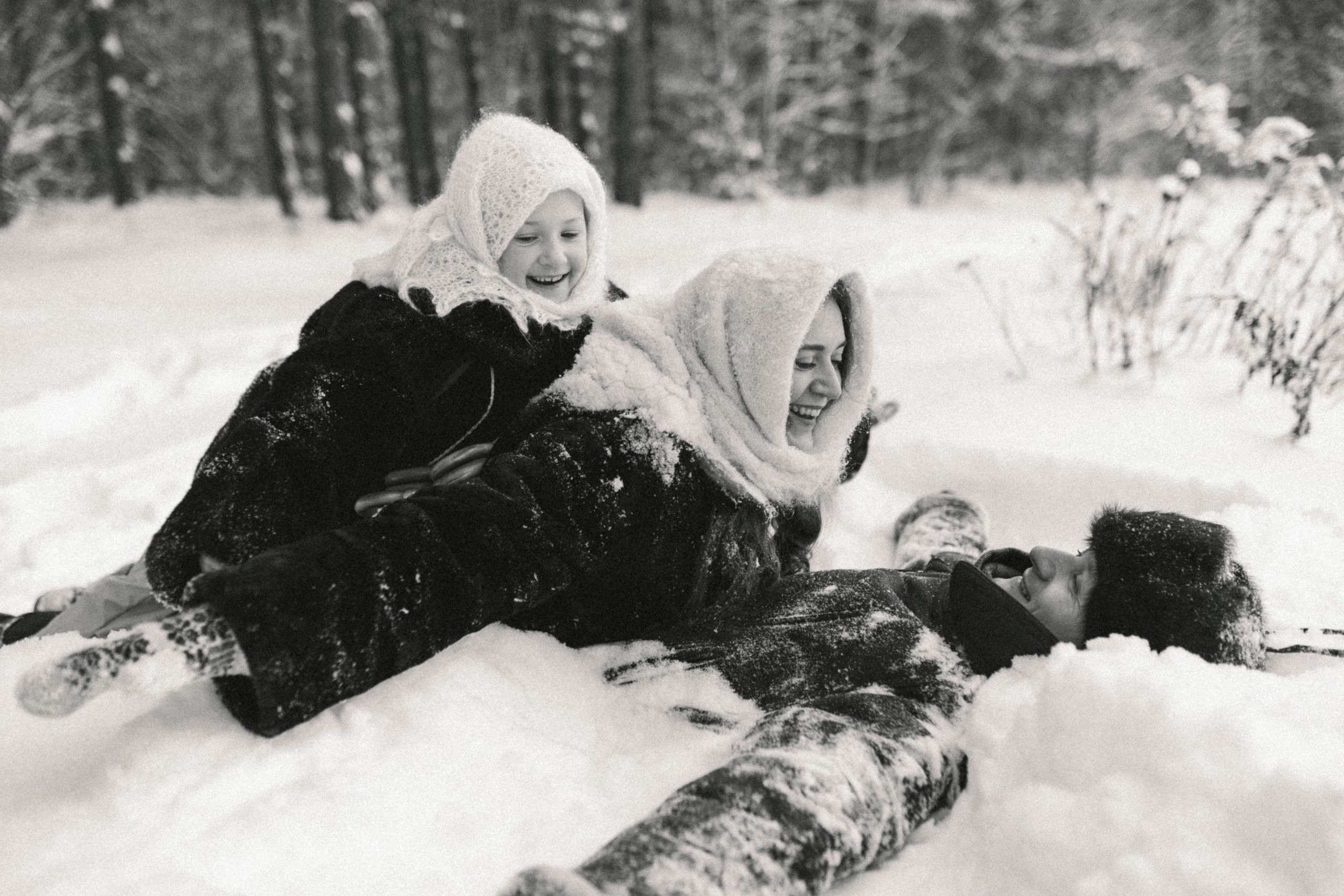 Зима не холодная, когда рядом свои. Семейный фотограф в Москве Алина Савченко