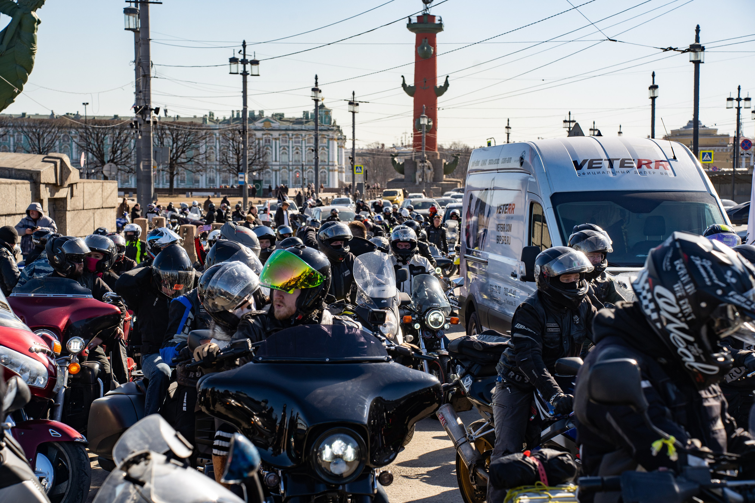 Весенний прохват мотоклуба Normans Riders MC. Концертный и репортажный фотограф в Санкт-Петербурге Слава Пахомов