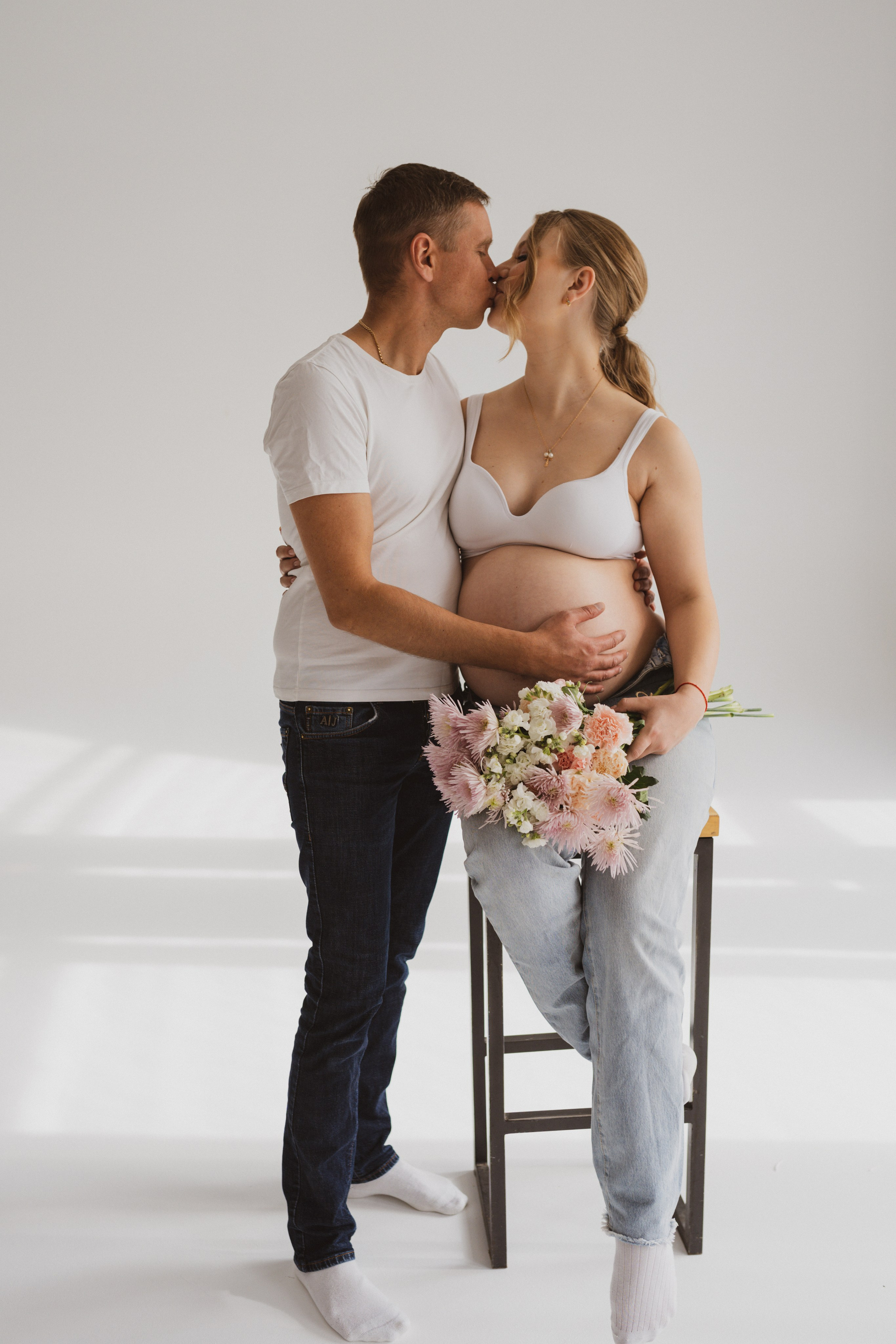 Семейная фотосессия в студии в Москве, семейный фотограф Анна Полушина. Свадебный фотограф в Москве Анна Полушина