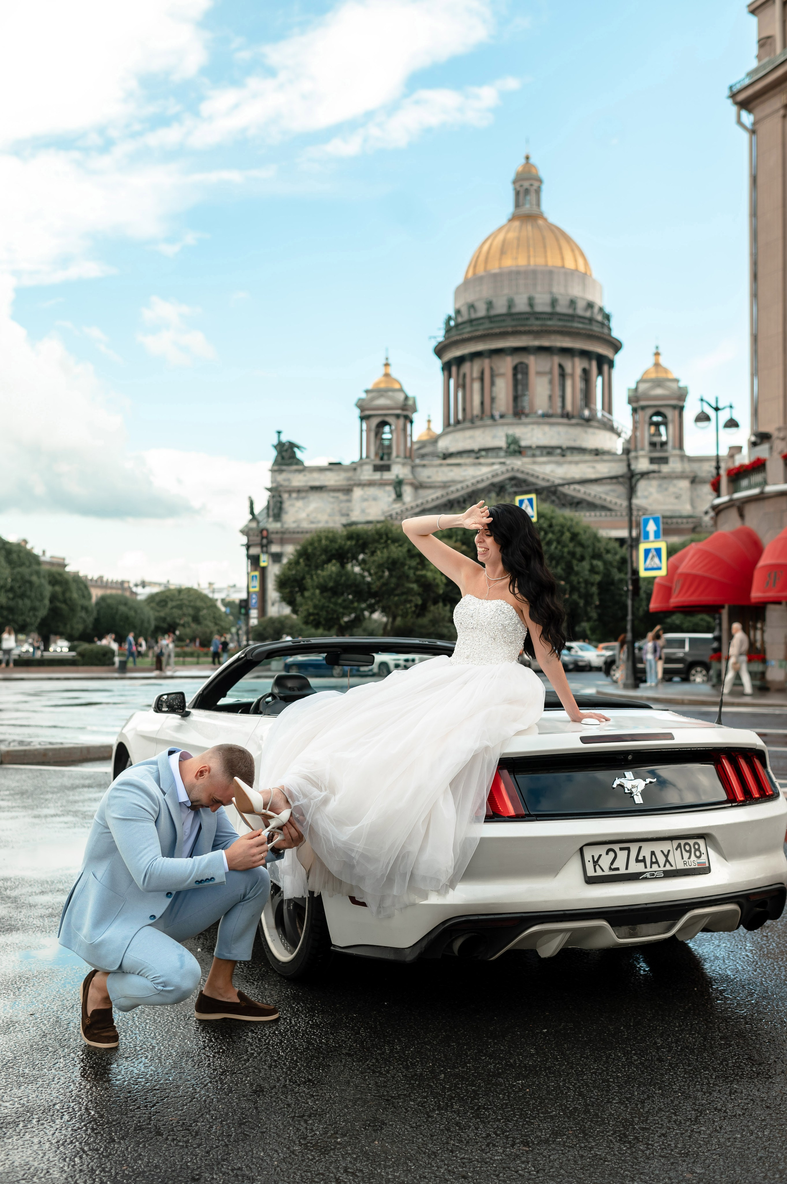 Елена и Илья (фотосессия у городской Невской Ратуши, Исаакиевская площадь). Портретный, семейный и свадебный фотограф в Санкт-Петербурге и в Пушкине Ширяев Денис