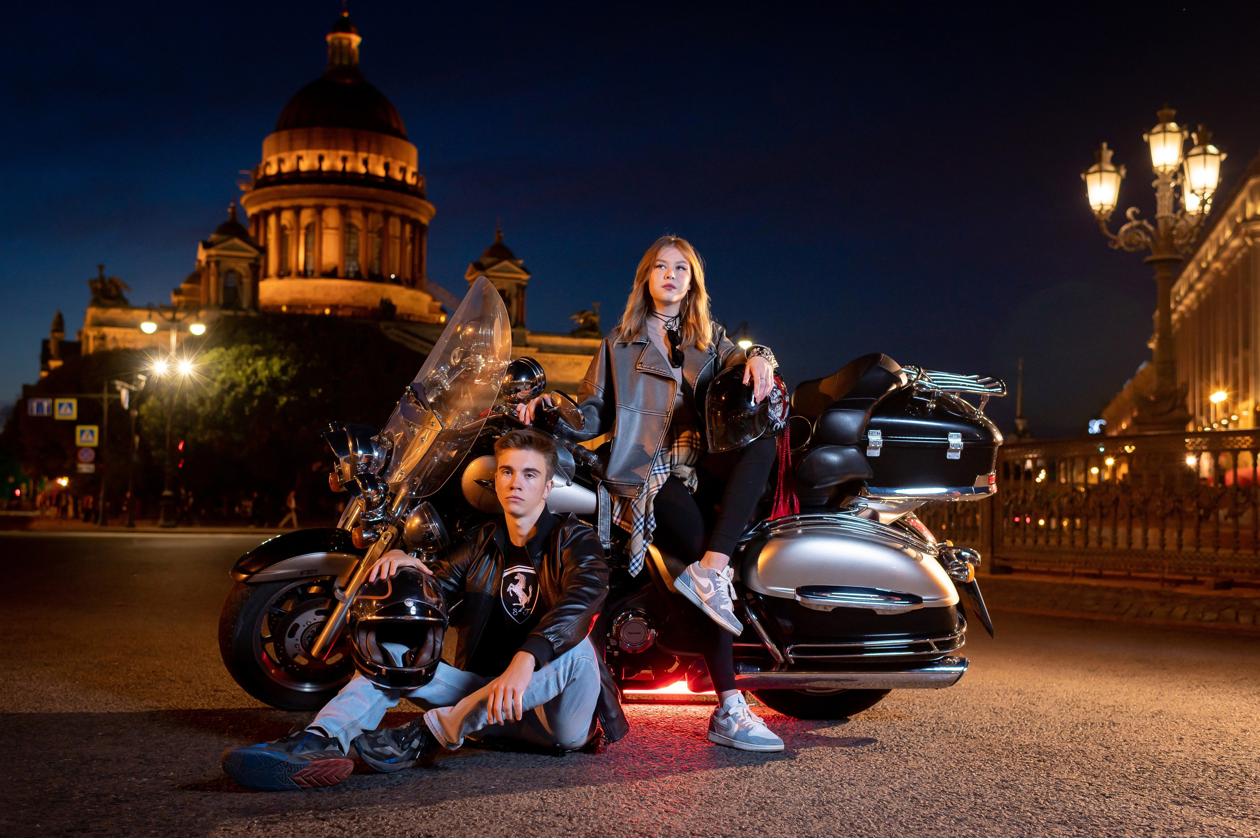Фотосессия с мотоциклом. Портретный, семейный и свадебный фотограф в Санкт-Петербурге и в Пушкине Ширяев Денис