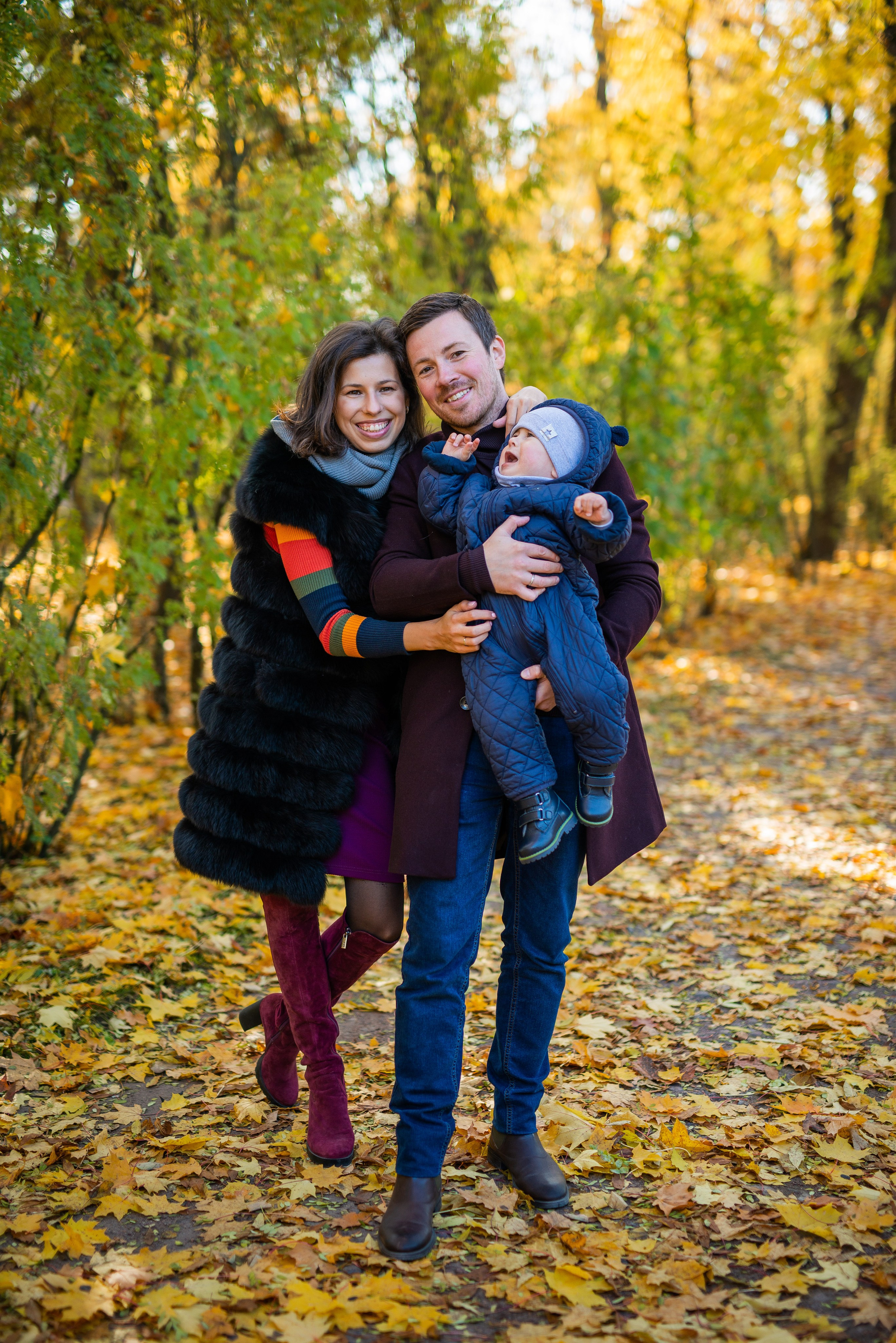 Егор, Валерия и Андрей осенняя прогулка. Портретный, семейный и свадебный фотограф в Санкт-Петербурге и в Пушкине Ширяев Денис