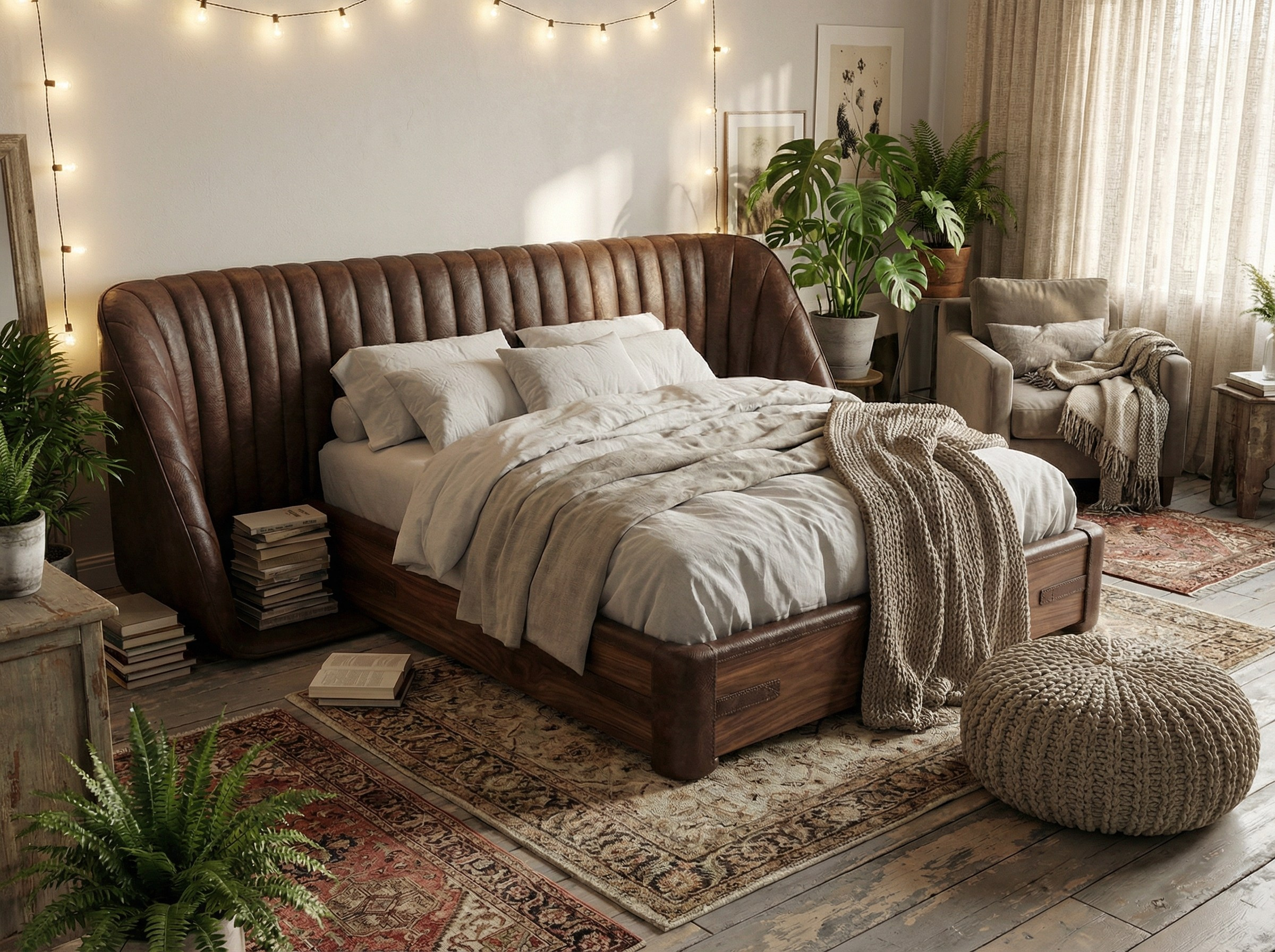 Кровать с мягким изголовьем. Интерьерный фотограф. Фотограф архитектуры