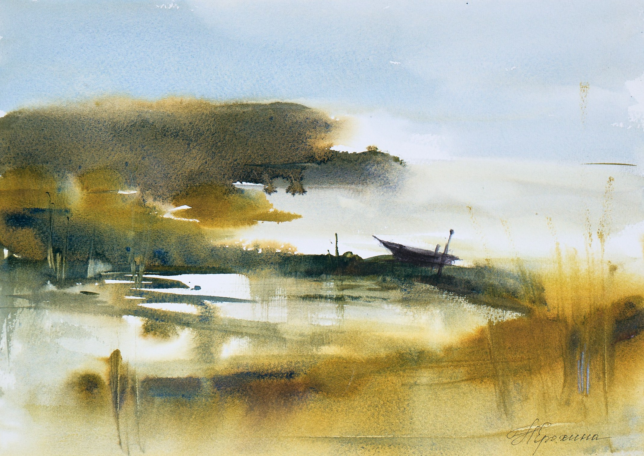 Пейзаж 1 серии ОРАНЖЕВЫЙ (24×34 см) 5 000 р. ГАЛЕРЕЯ