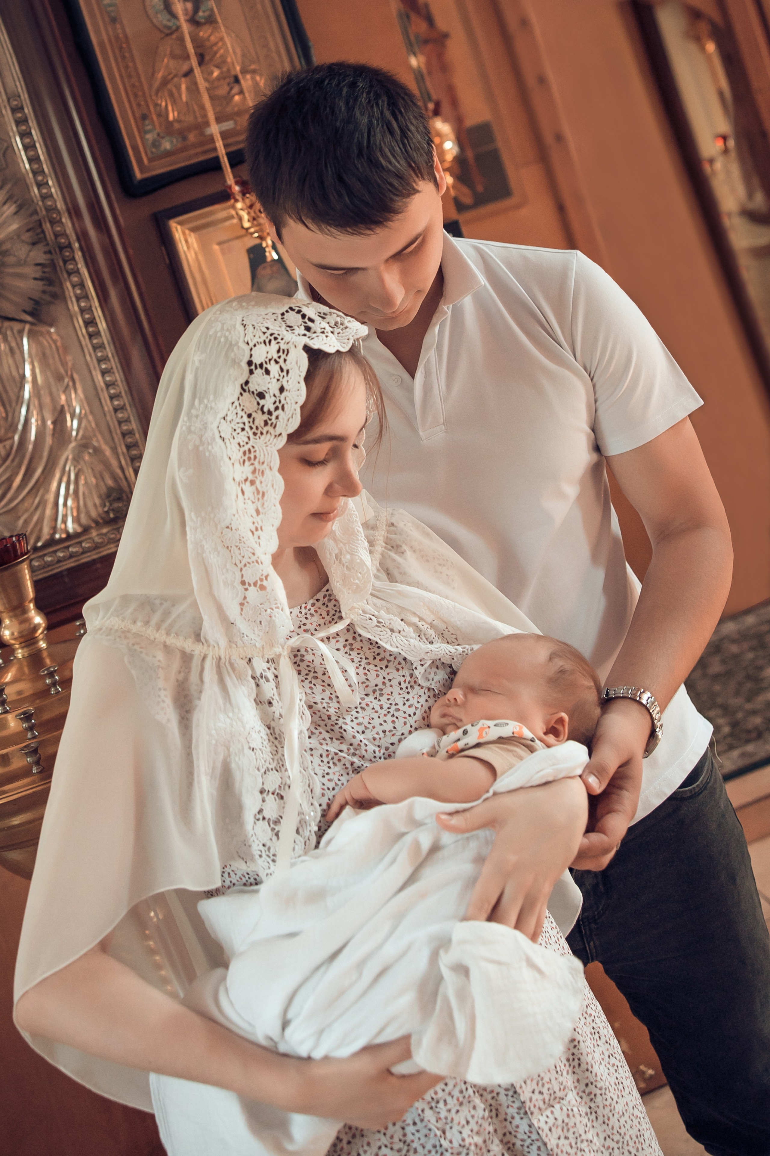 Таинство Крещения Анатолия. Церковь Троицы Живоначальной в Мурмино. Семейный фотограф в Рязани и Рязанской области