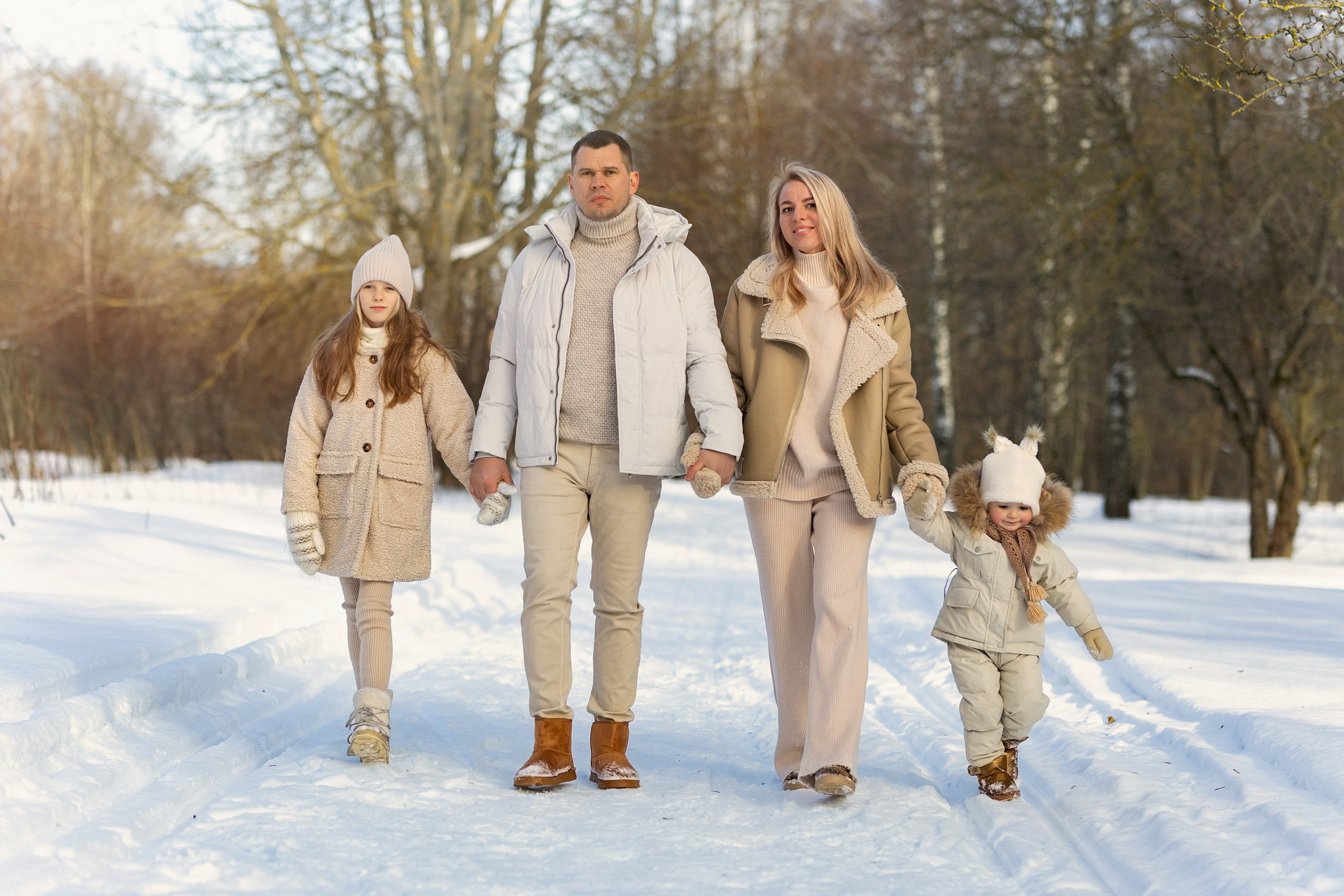 Фотосессия в зимнем парке. Семейный фотограф в Москве Трубинова Екатерина
