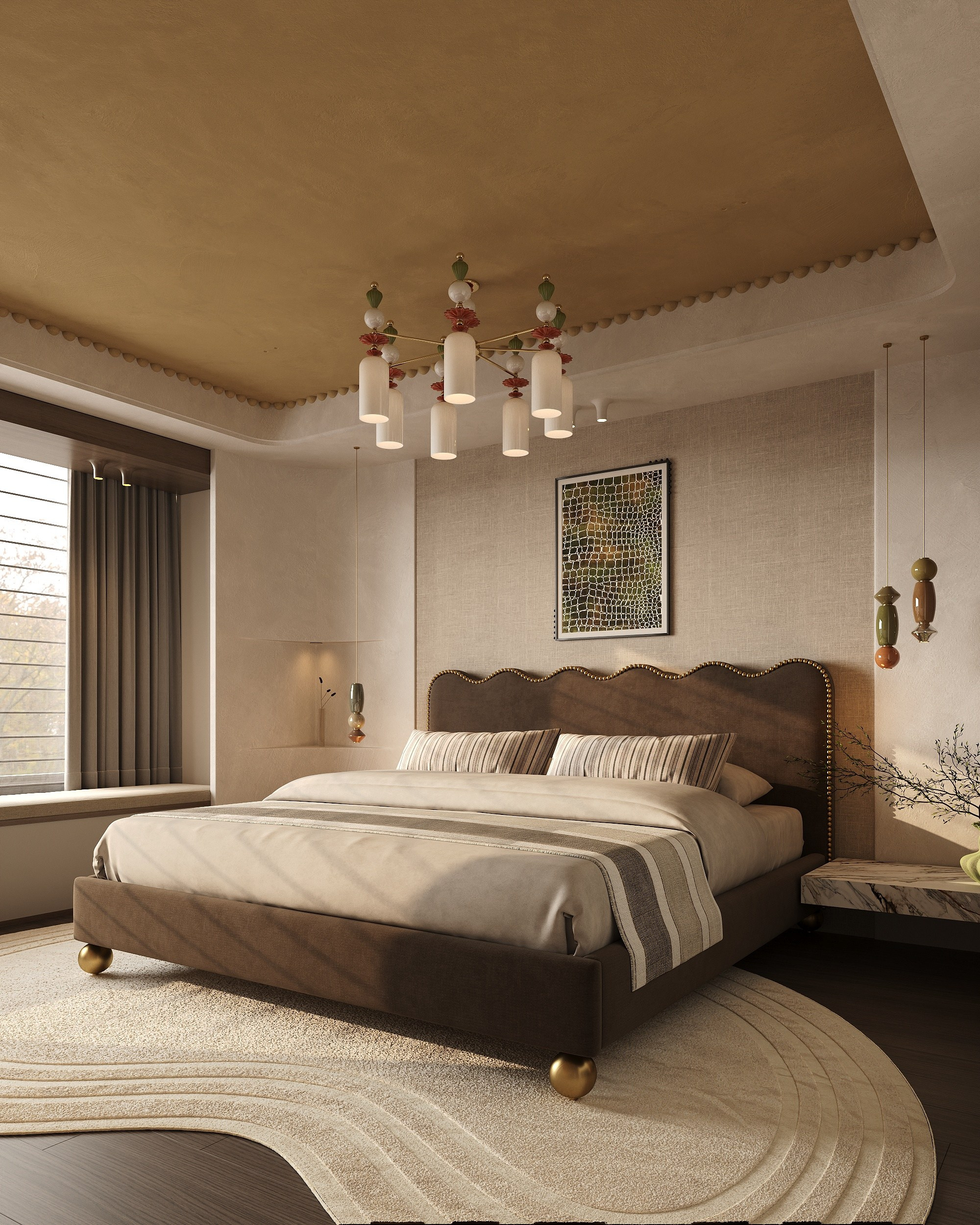 Cozy bedroom. Solovets visualization