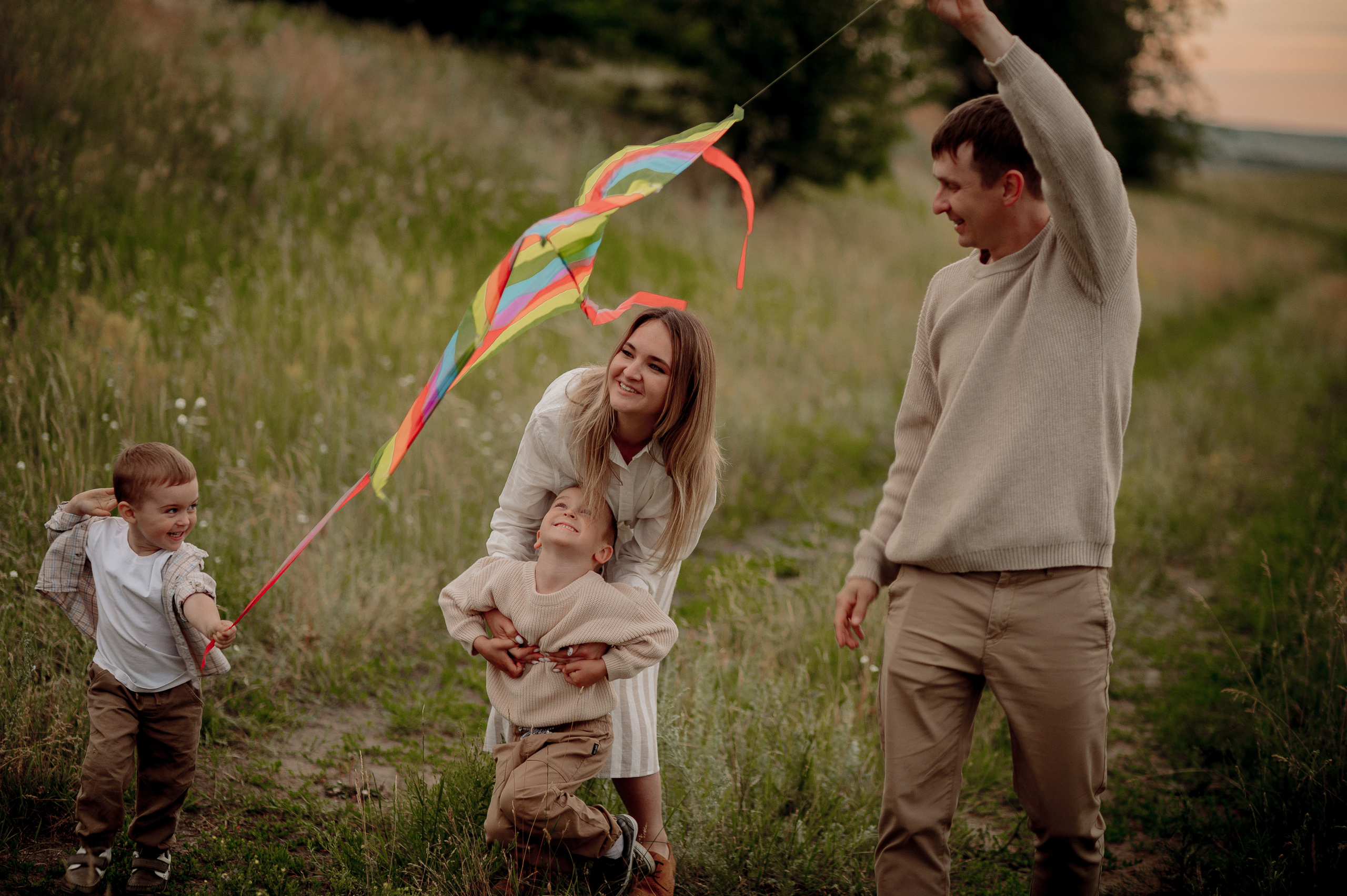 Ирина, Дима и их сынишки. Фотограф Мария Стрелкова