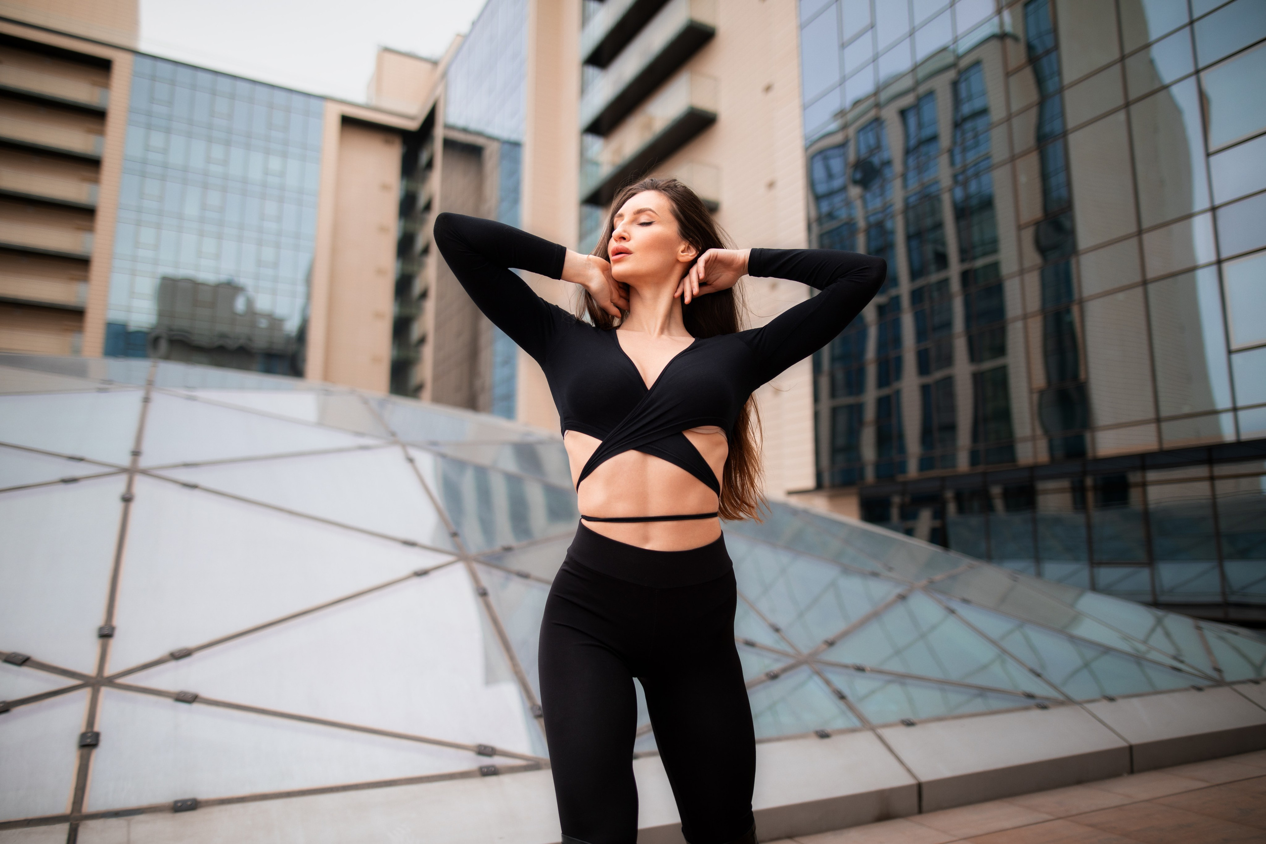 Фотосет с Викторией на крыше бизнес-центра в формате для «себя»