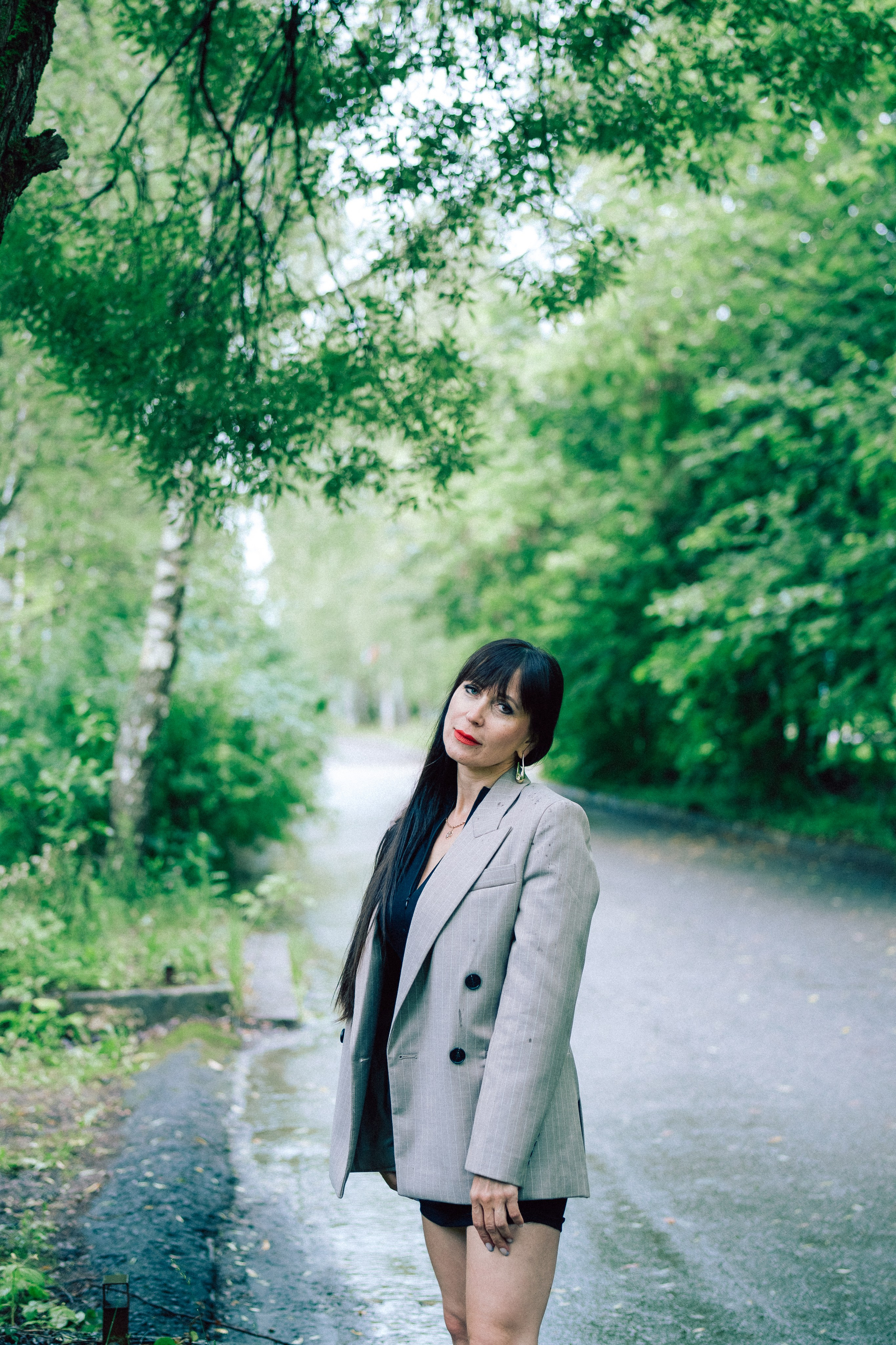 Галина (прогулка под дождём). Фотограф в Москве