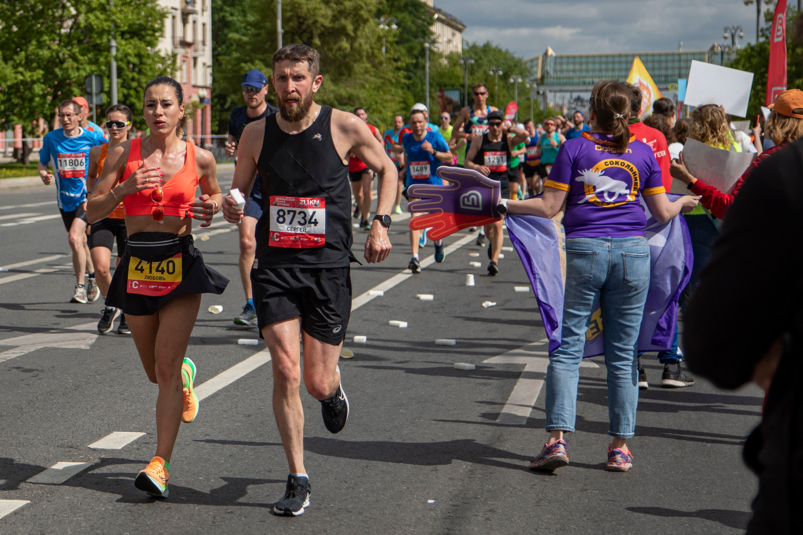 Московский полумарафон, 14 мая 2023 года. Фотограф Сергей Ловкий