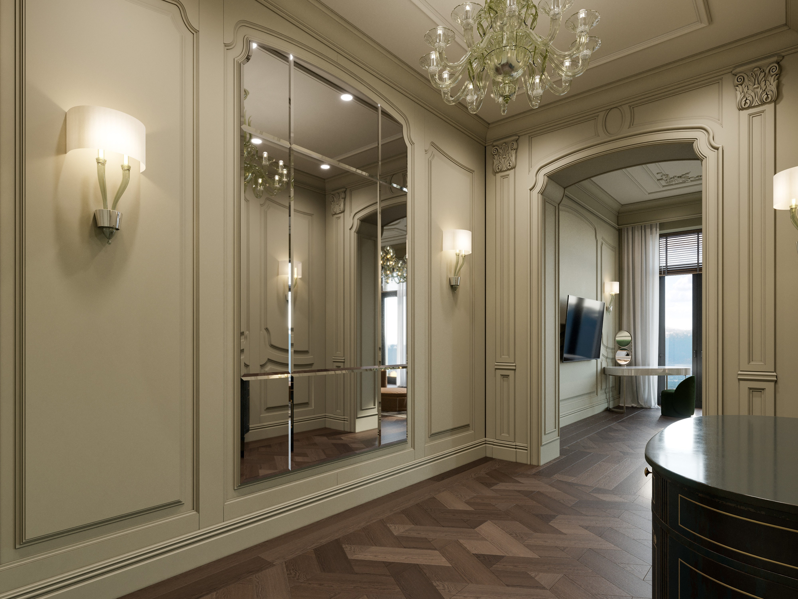 Классика и Современность: 3D Визуализации Особняка с Высокими Потолками. Визуализатор интерьера в Москве | Брагин Кирилл