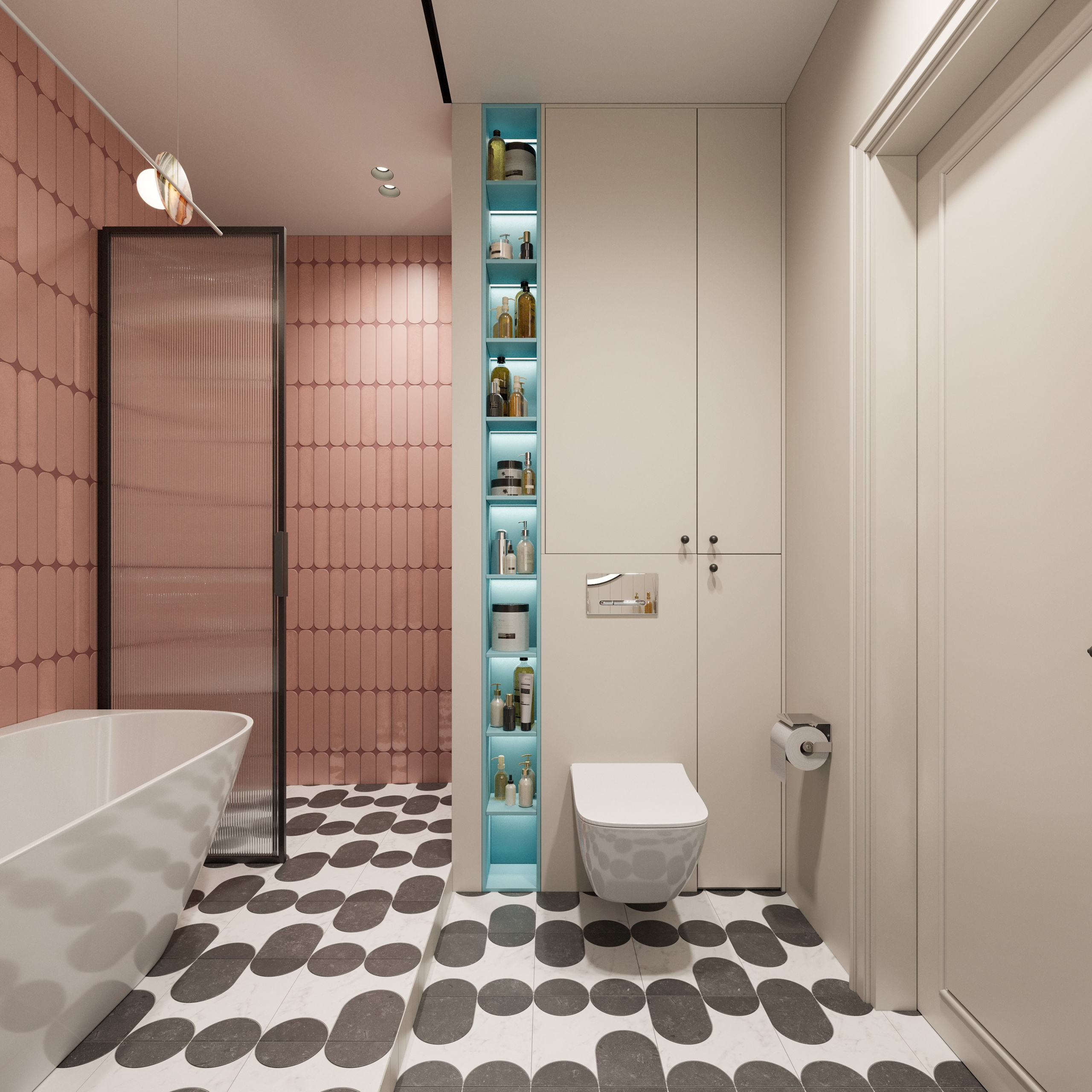 3D Визуализация Квартиры в Стиле Современная Классика с Яркими Цветами | Портфолио. Визуализатор интерьера в Москве | Брагин Кирилл