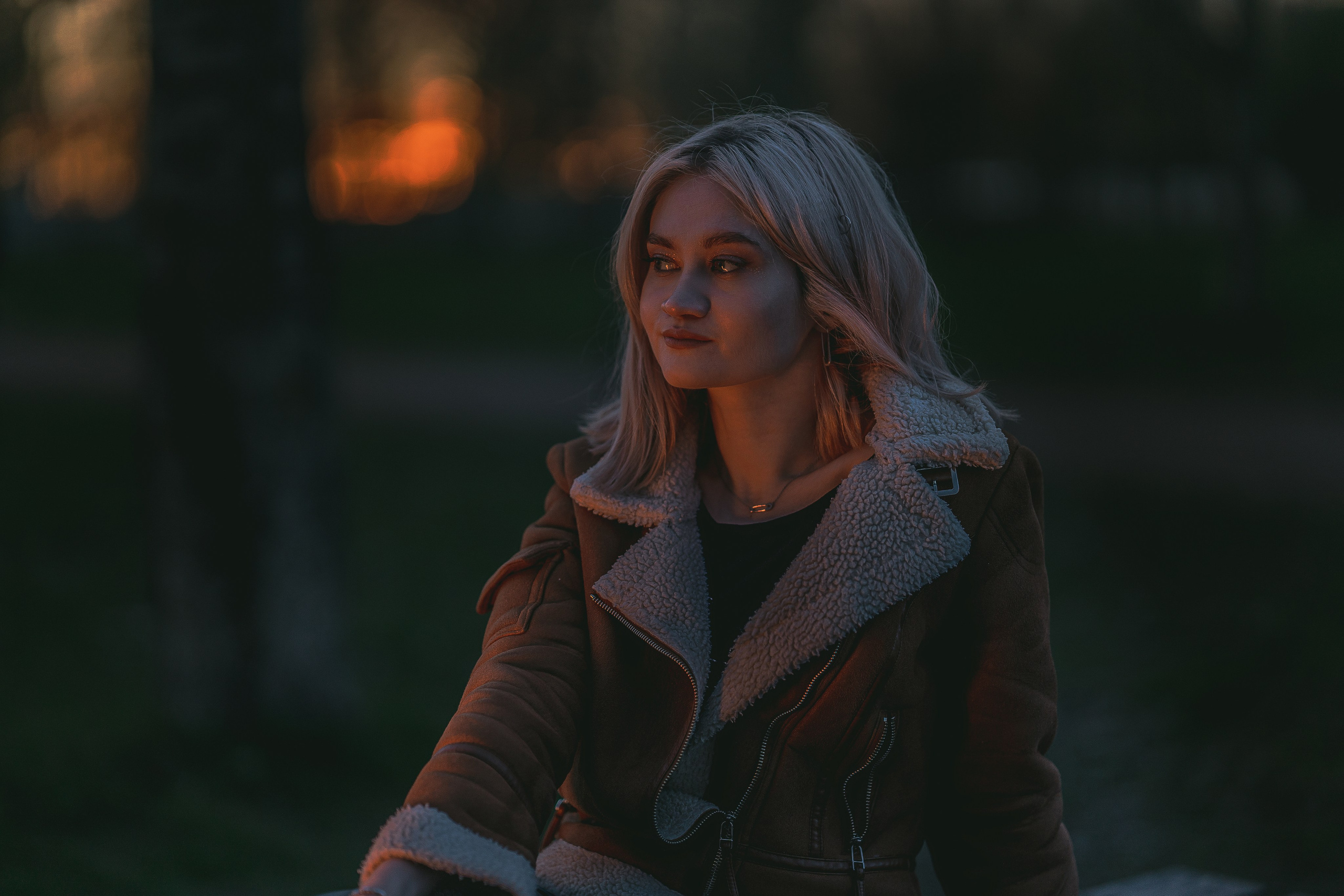 Фотосессия в парке на закате