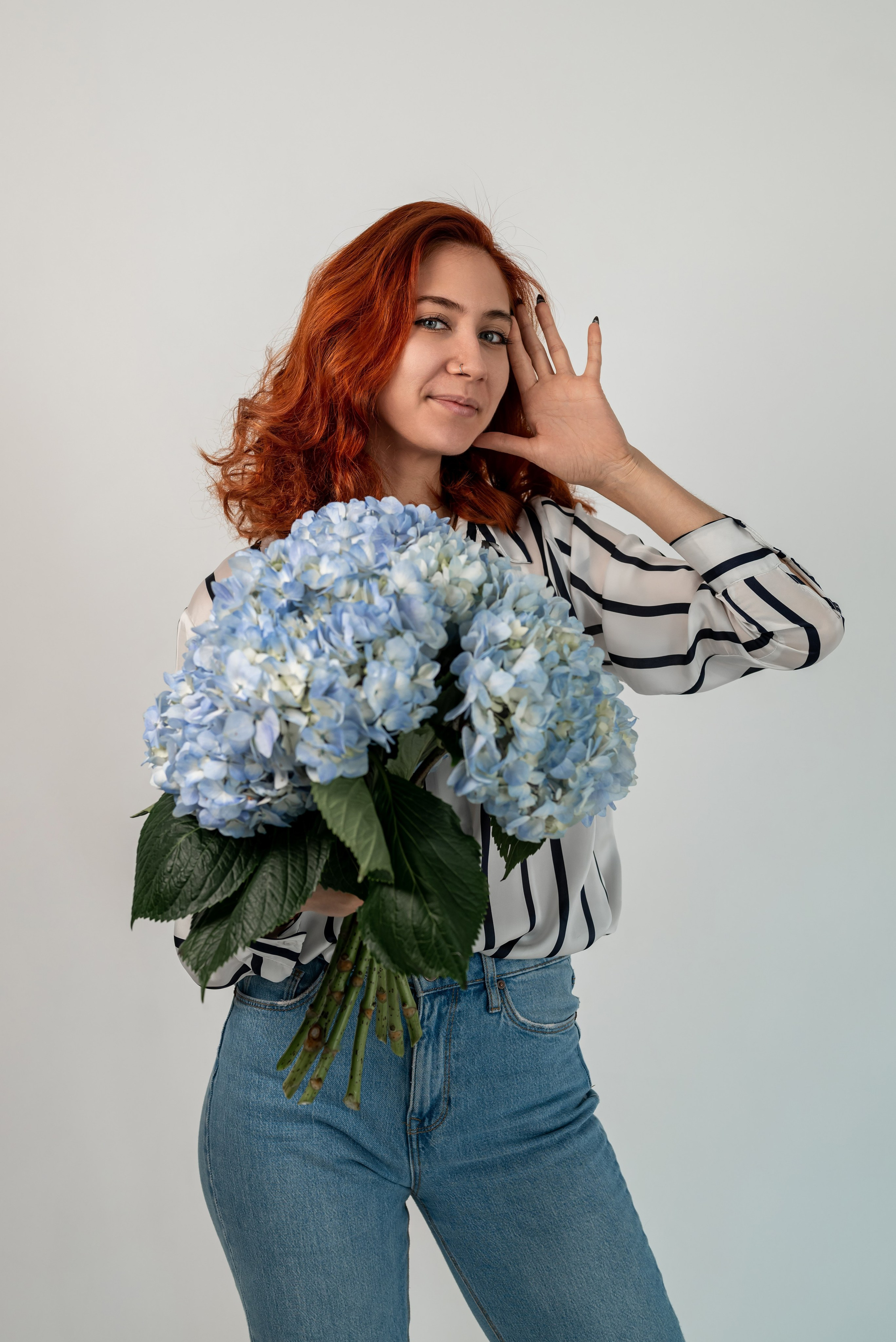 Фотопроект с голубыми гортензиями. Фотограф в городе Салават