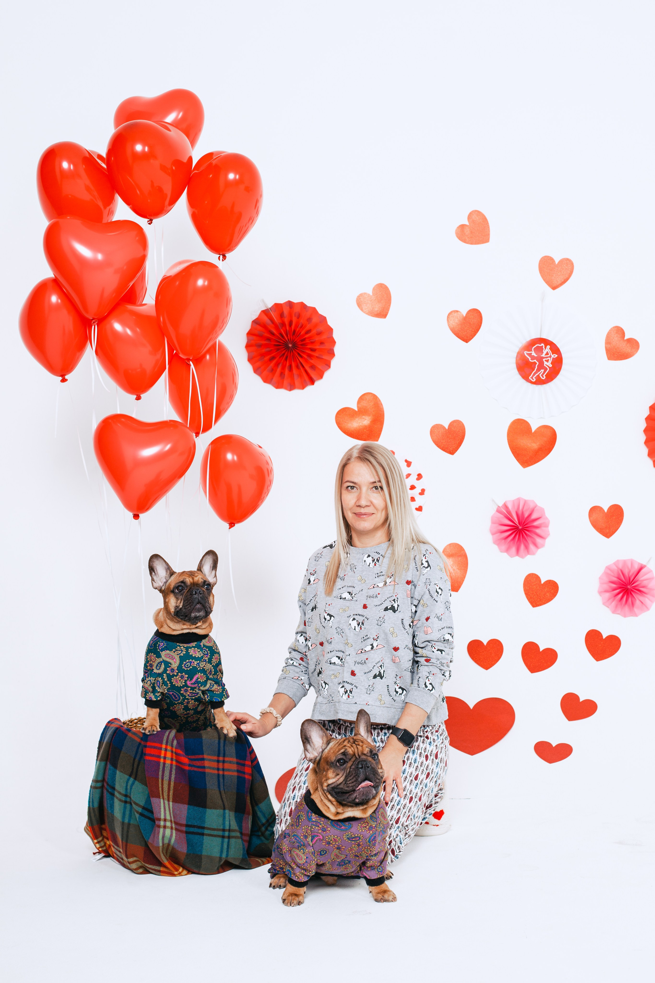 Пижамная вечеринка французских бульдогов и их хозяев. Фотограф-анималист Татьяна Степанова