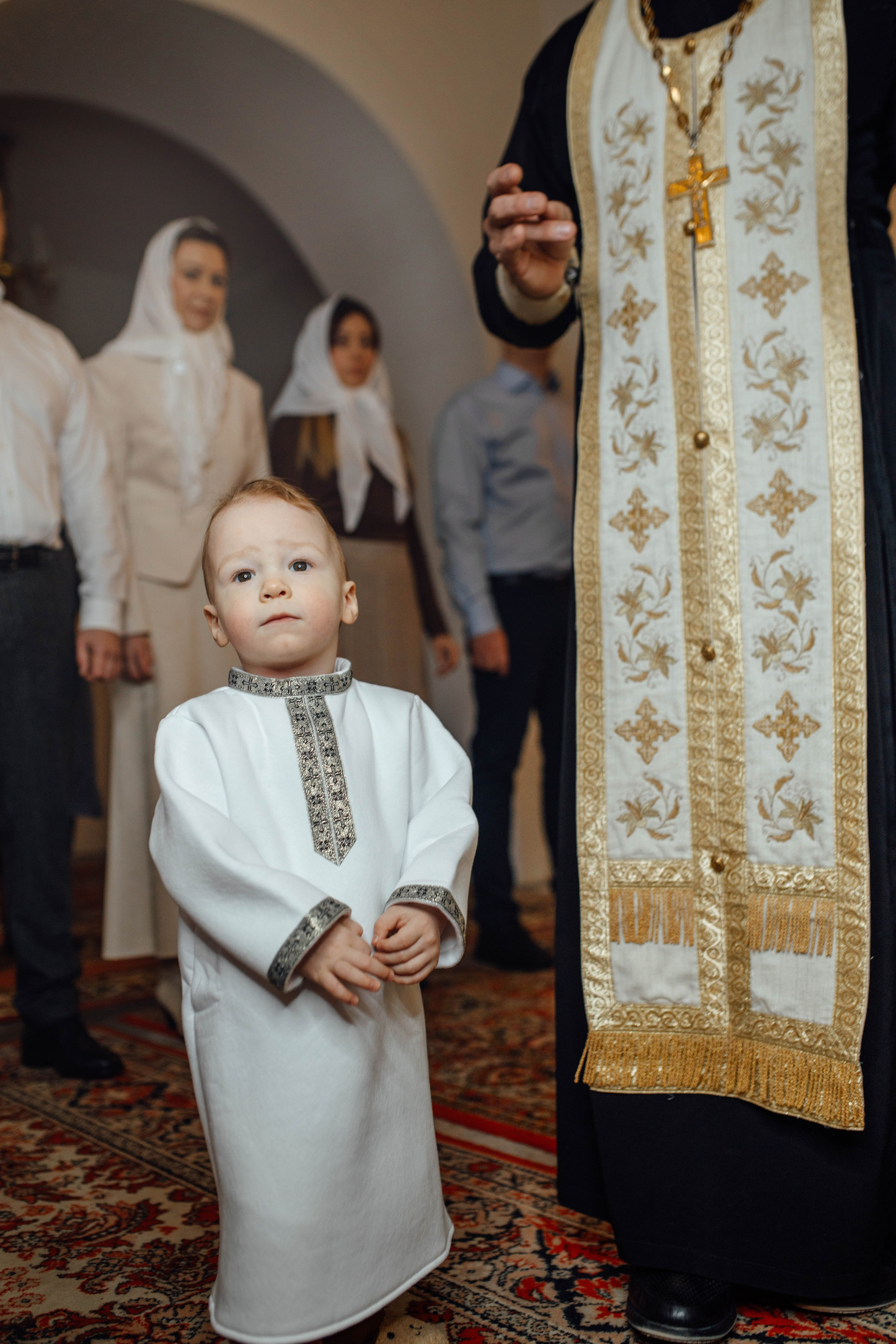 Таинство крещения Льва, храм Вознесения Господня, Ждановичи, февраль 2025