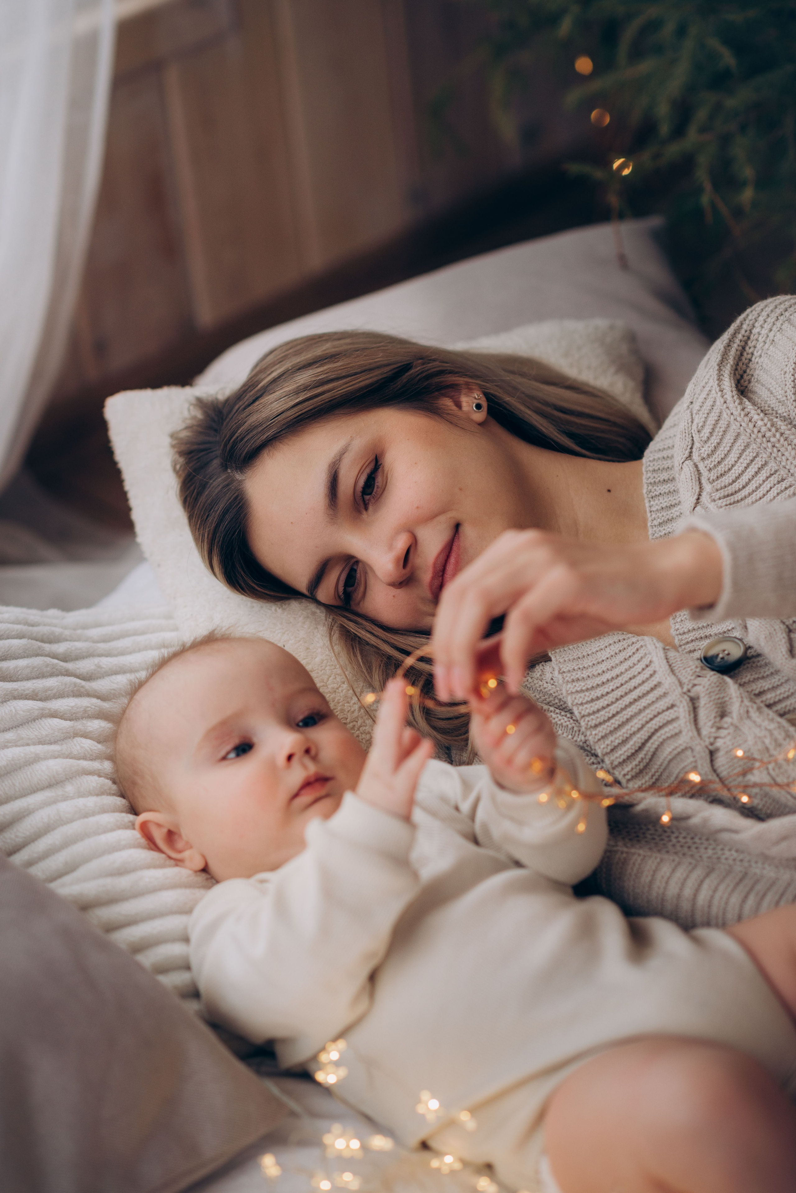 Семейная новогодняя фотосессия в студии. Семейный фотограф в Домодедово и Москве Елена Пичугина