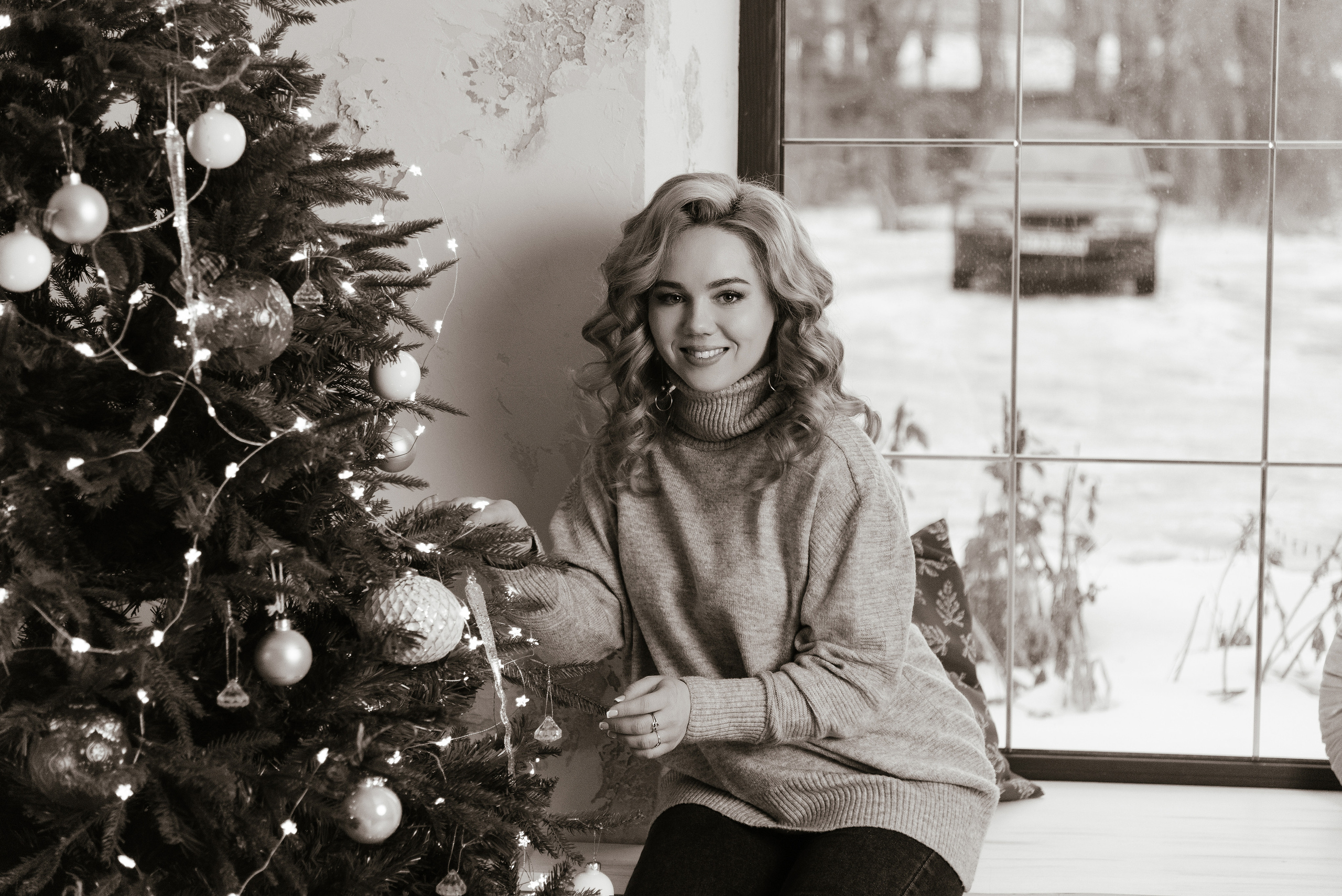 Антонина и Ольга — Новогодняя фотосессия в студии Караганда. Свадебный фотограф Караганда