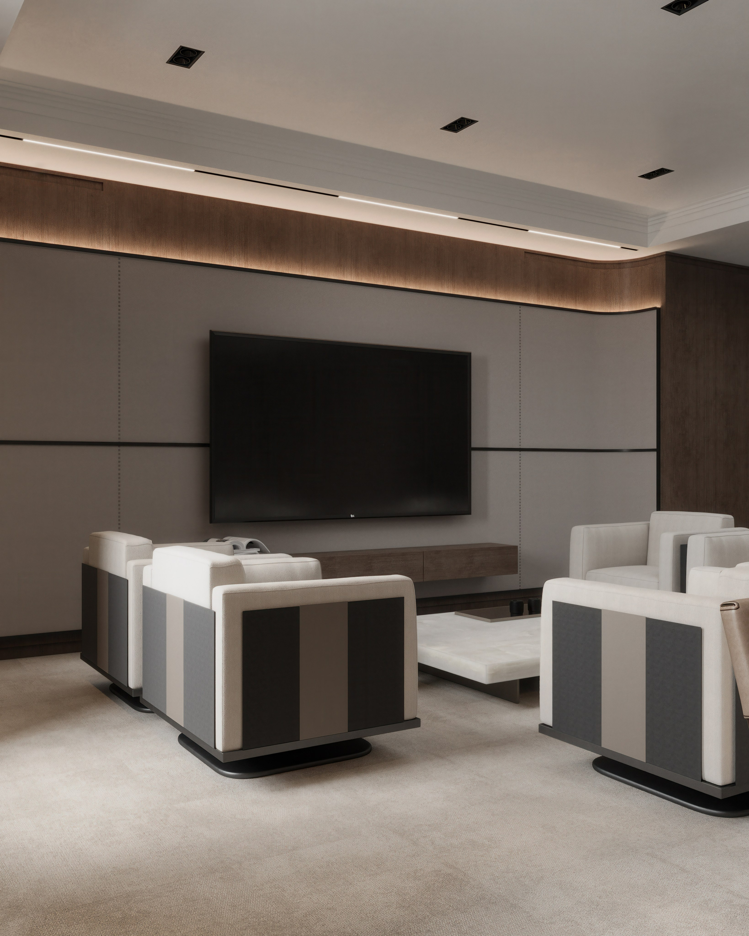 Зона для отдыха (Лаунж). 3D визуализация интерьера и архитектурной среды