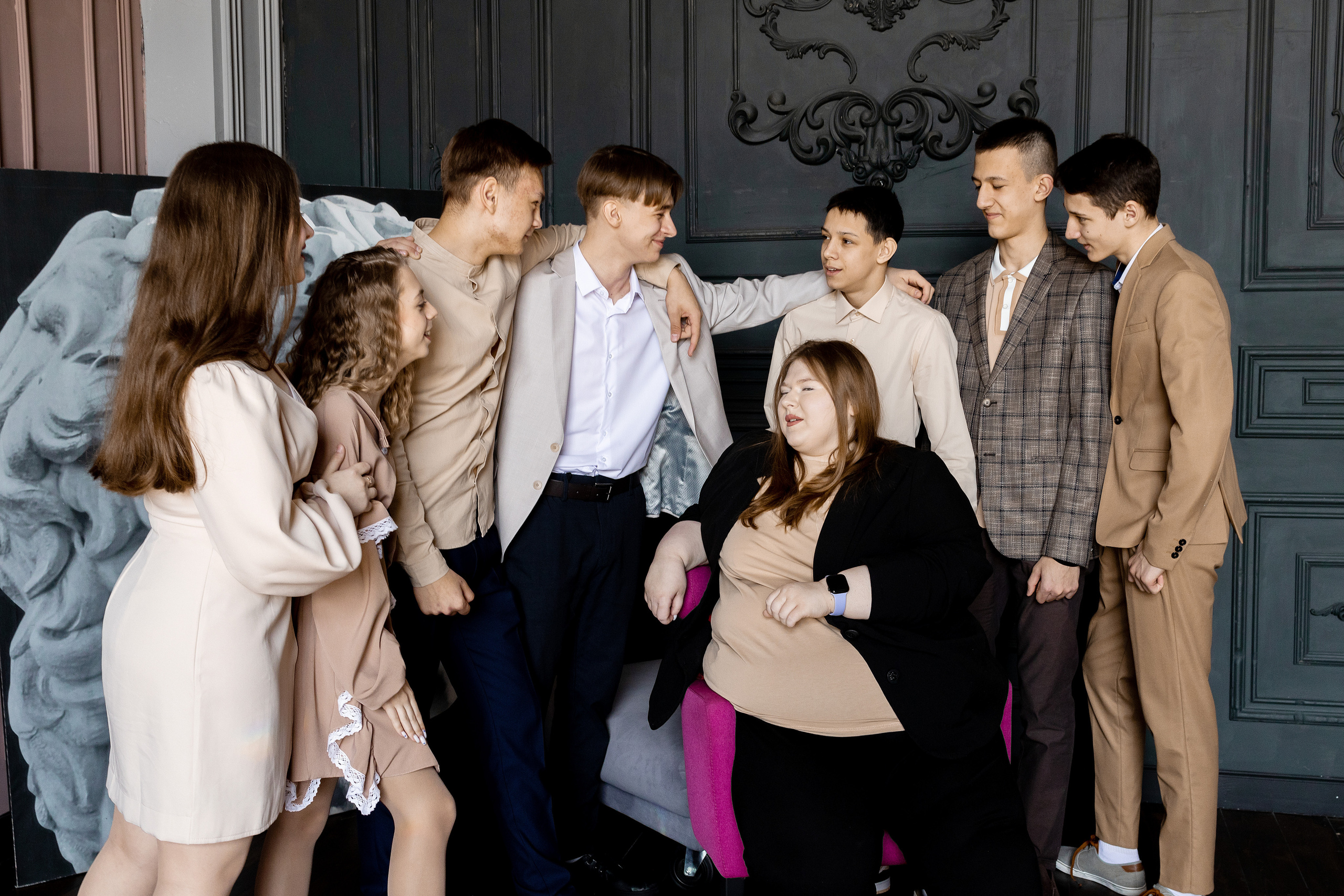 Выпускной альбом, фото с учителем