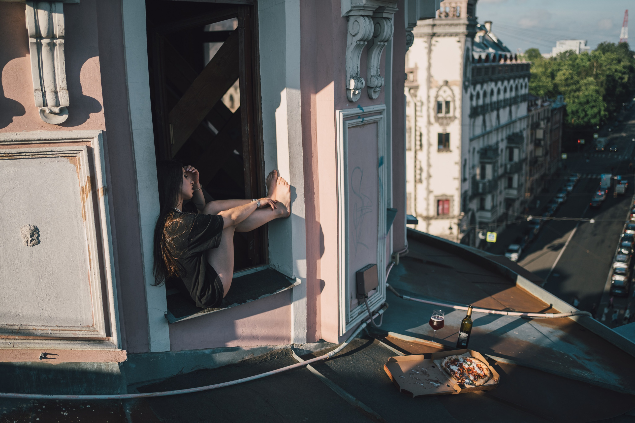 На крыше. Репортажный фотограф в Санкт-Петербурге. Фотограф на мероприятие в СПБ