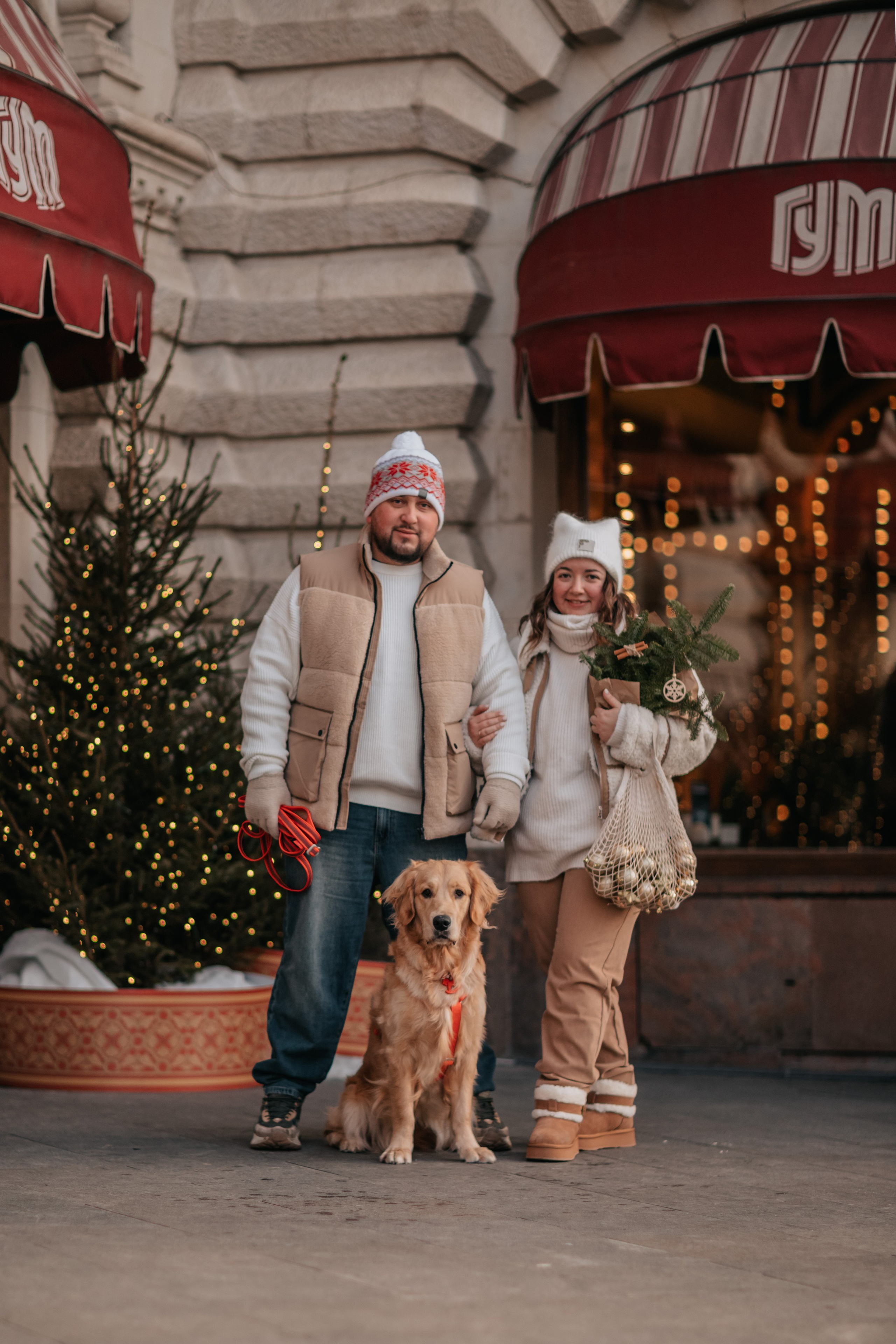 Бетти, Катя и Лёша. Новогодняя история. Семейный фотограф анималист Мария Крючкова