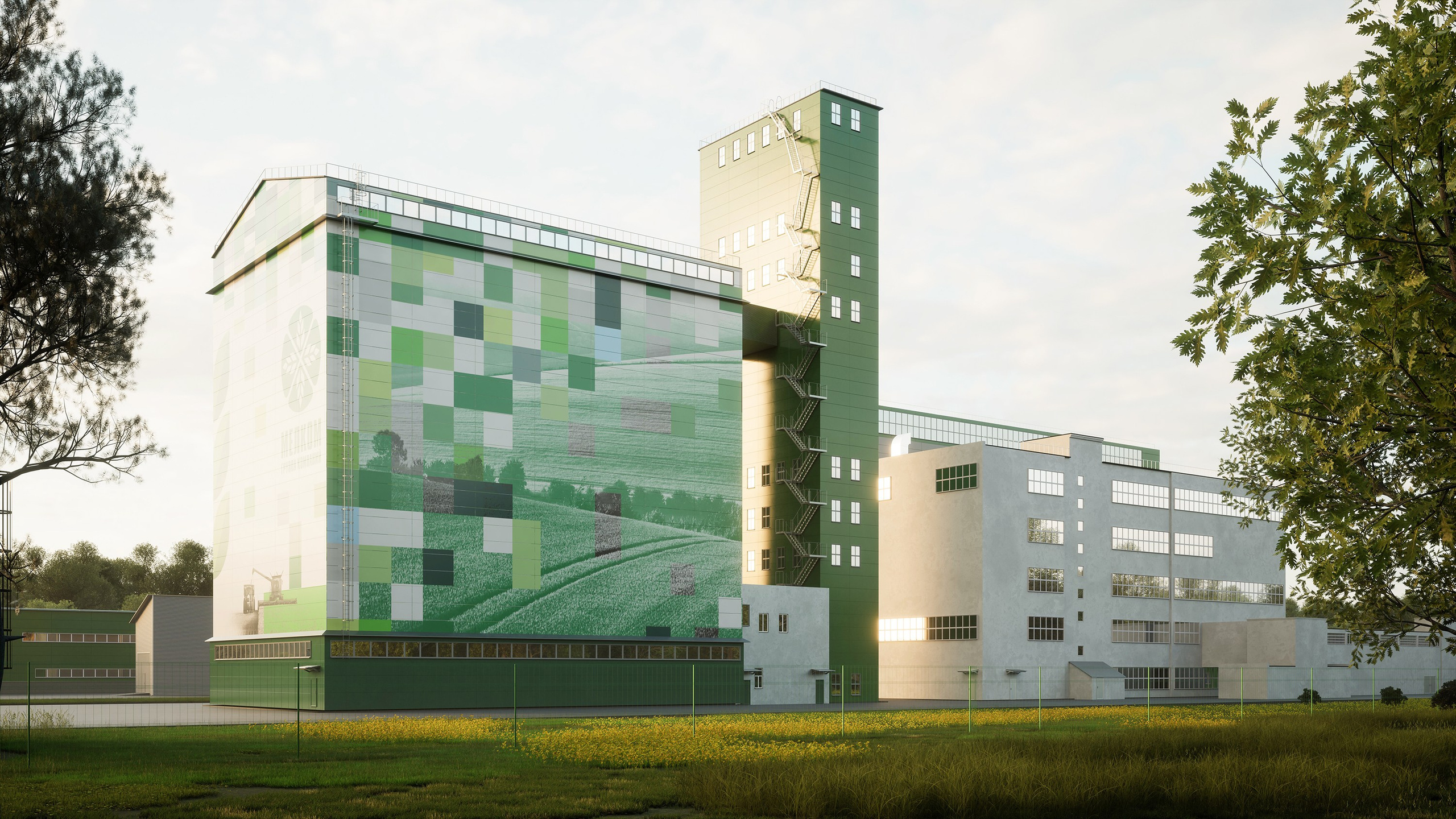 Мелькомбинат, ГК Мелком, Вязьма. 3D визуализация интерьера и архитектурной среды