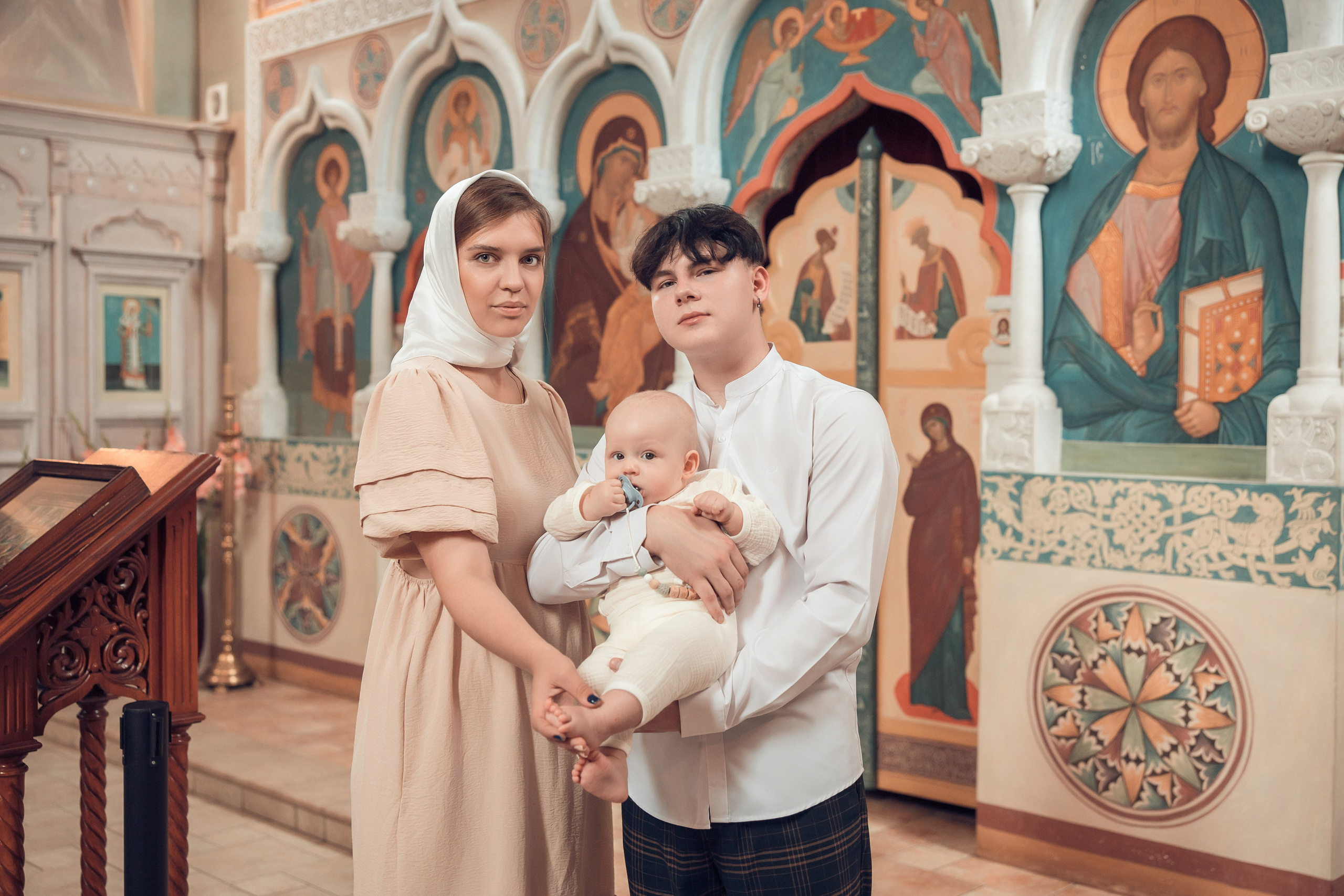 Таинство Крещения Василия. Храм в честь иконы «Всецарица». Семейный фотограф в Рязани и Рязанской области