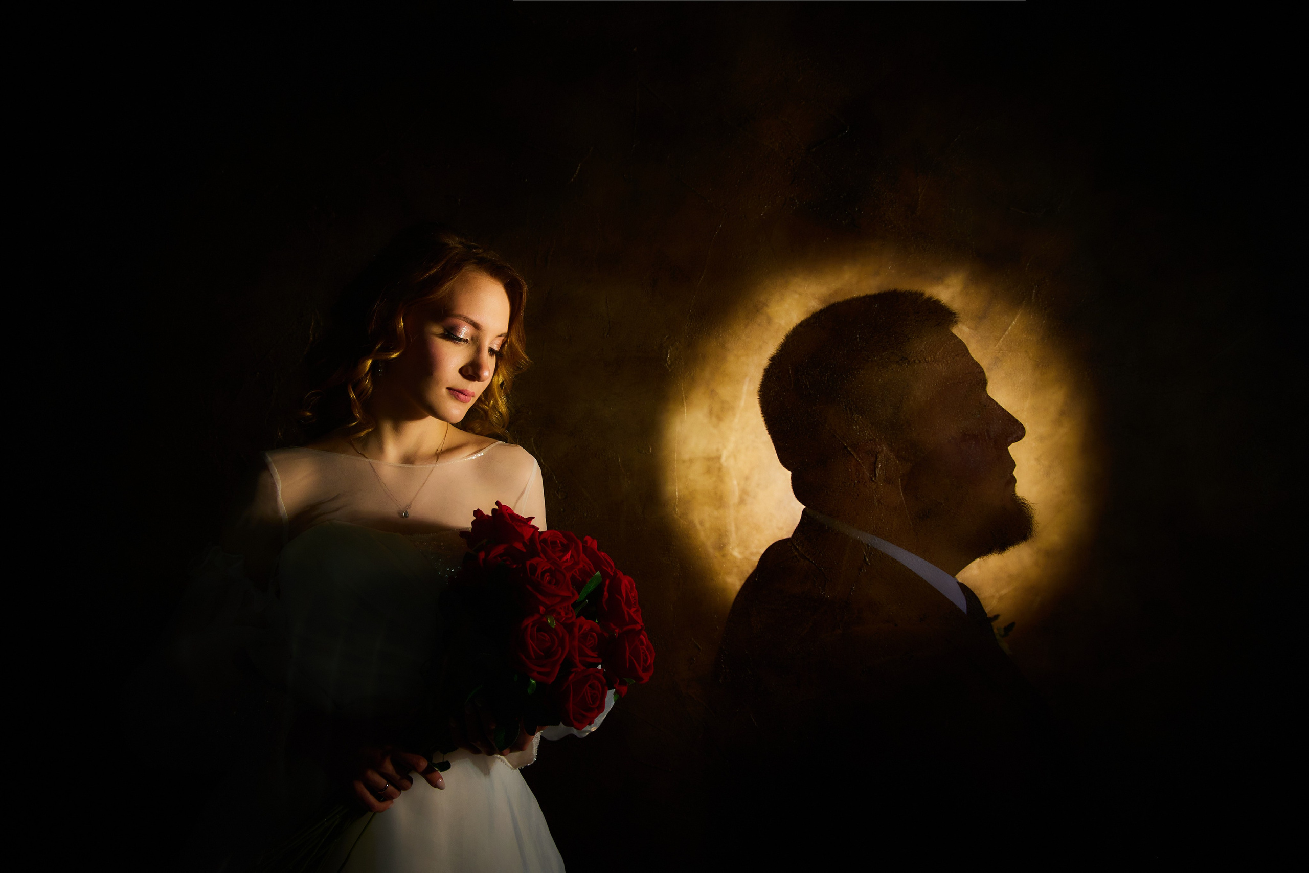 жених и невеста мультиэкспозиция 