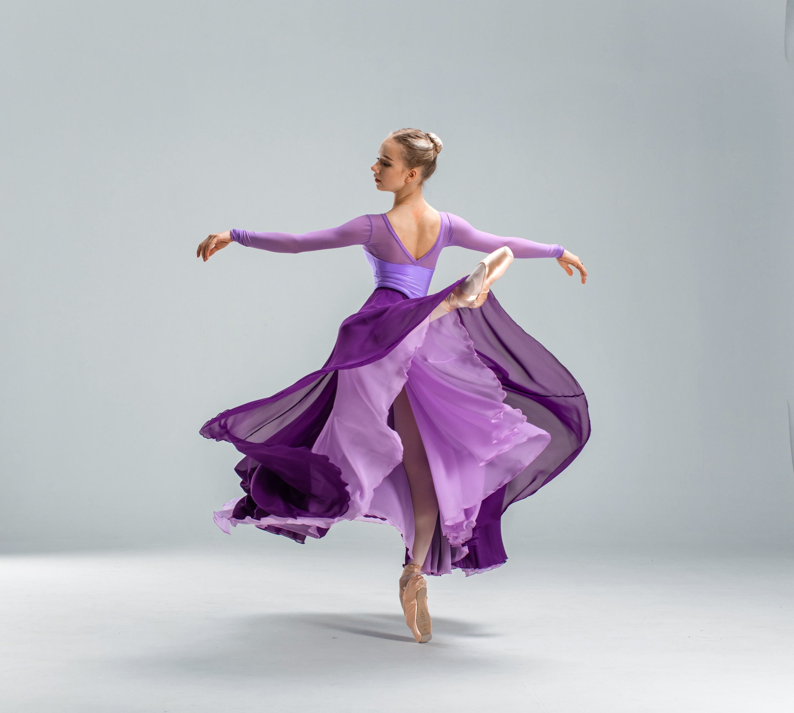 Фиолетовая воздушная длинная юбка напрокат. Балетный фотограф Алина Ханько — Душа Балета