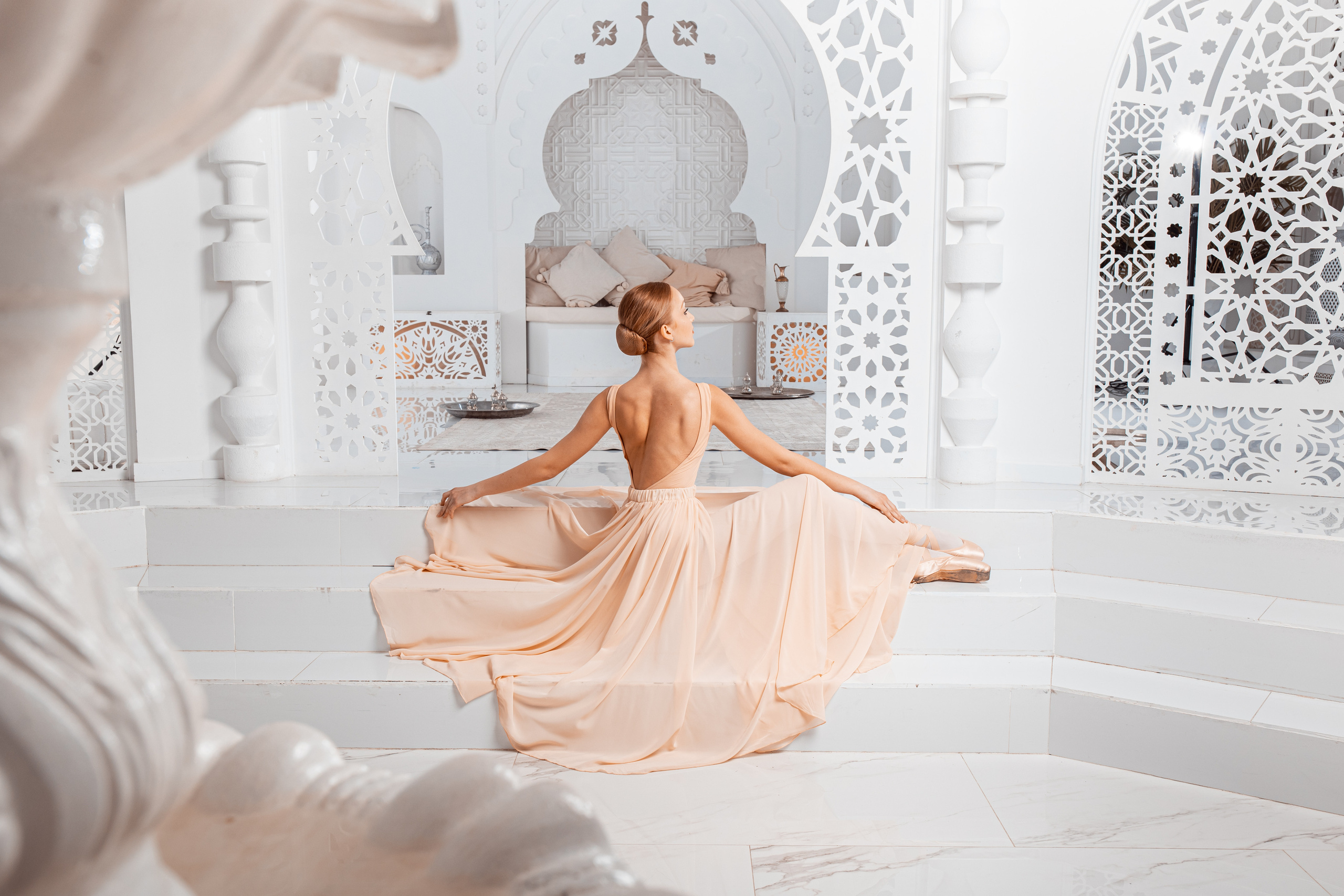 Бежевая воздушная юбка напрокат для фотосессии. Балетный фотограф Алина Ханько — Душа Балета