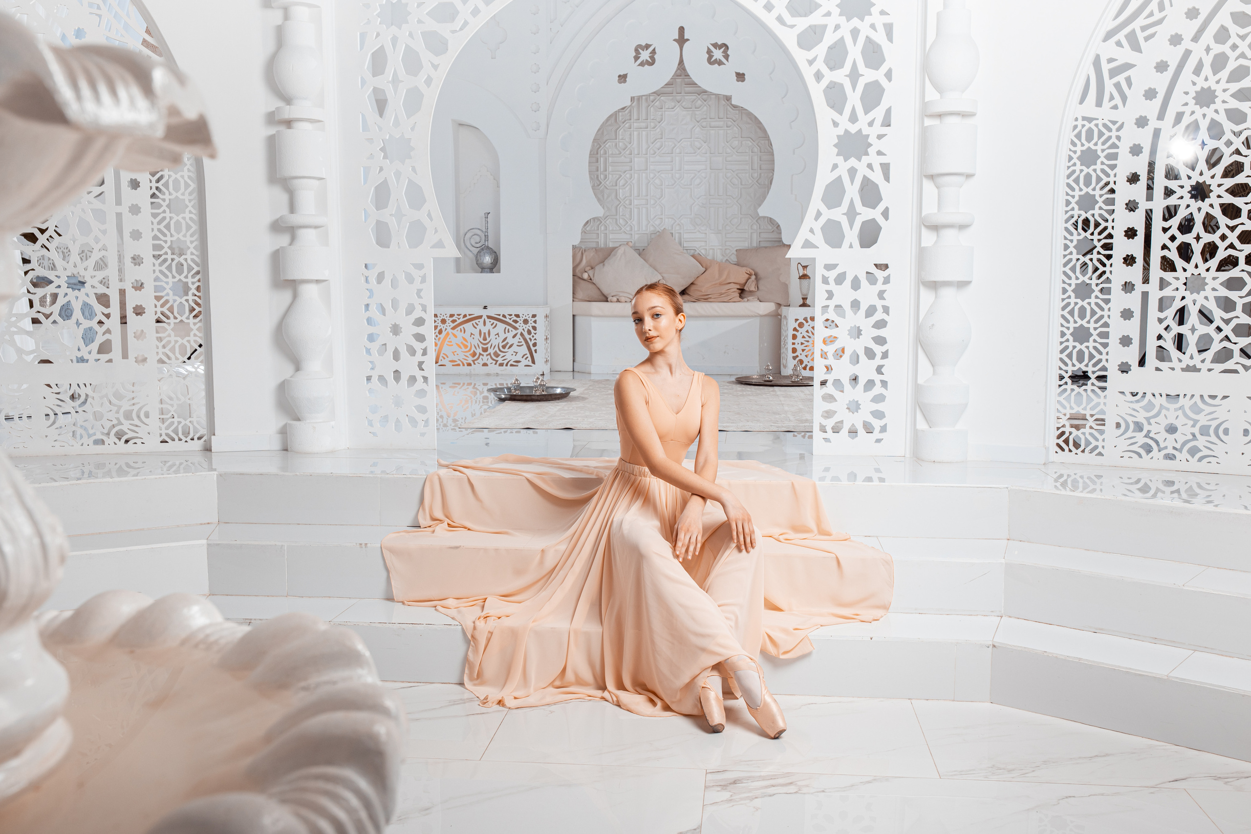 Бежевая воздушная юбка напрокат для фотосессии. Балетный фотограф Алина Ханько — Душа Балета