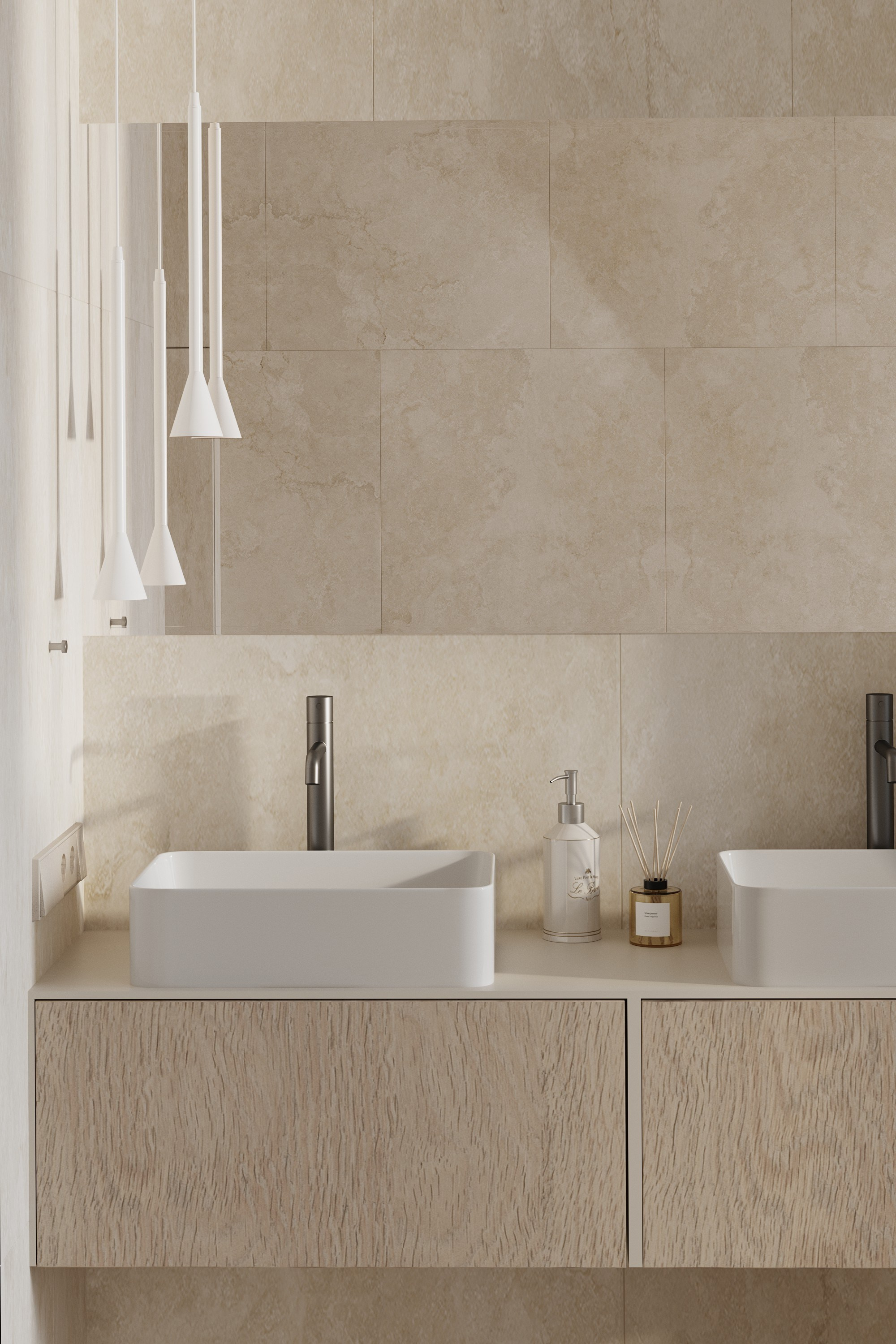 Bathroom «Le Miroir Infini». Портфолио 3D визуализатора