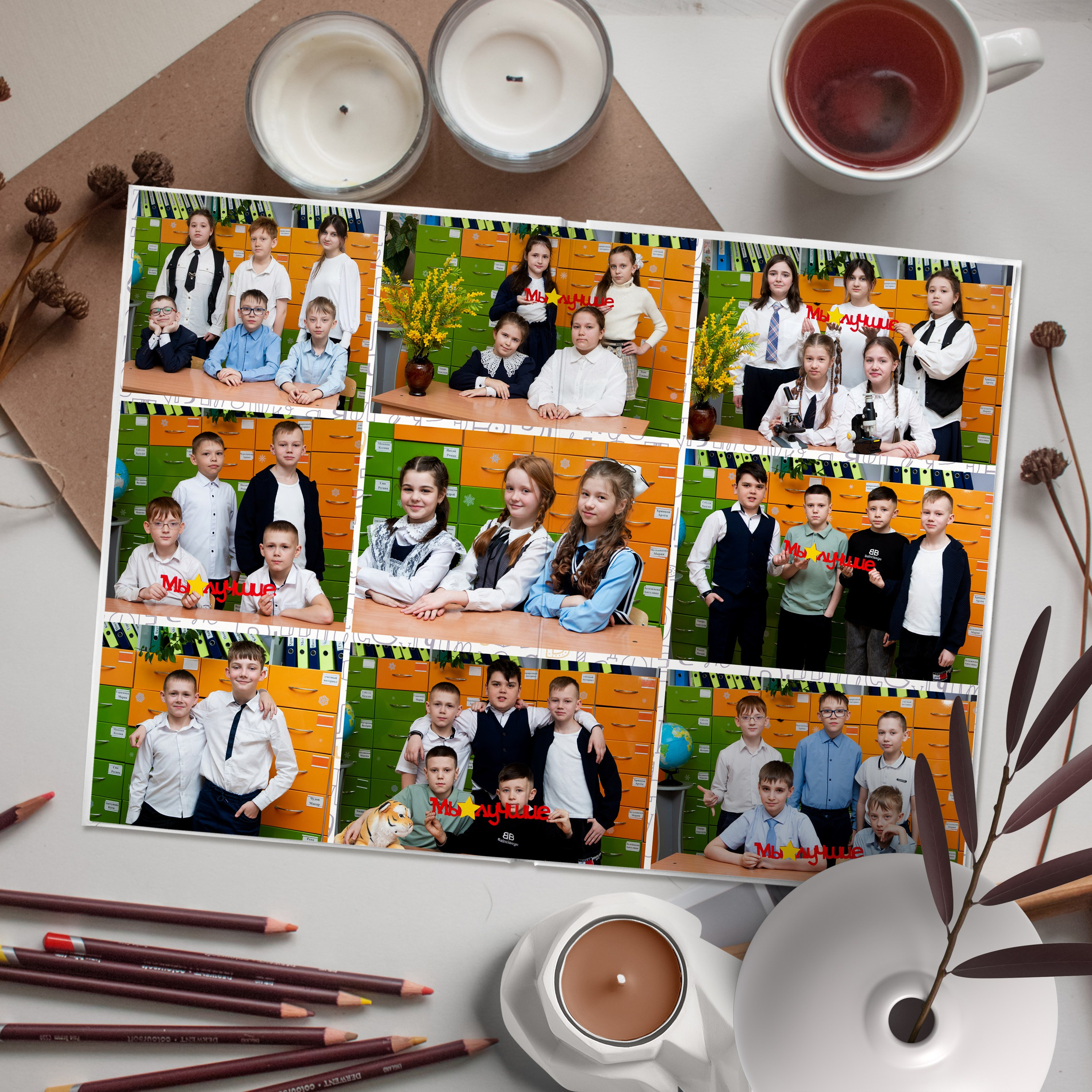 Альбом на 10 разворотов Начальная Школа. Выпускные Альбомы и Фотосессии п. Кавалерово