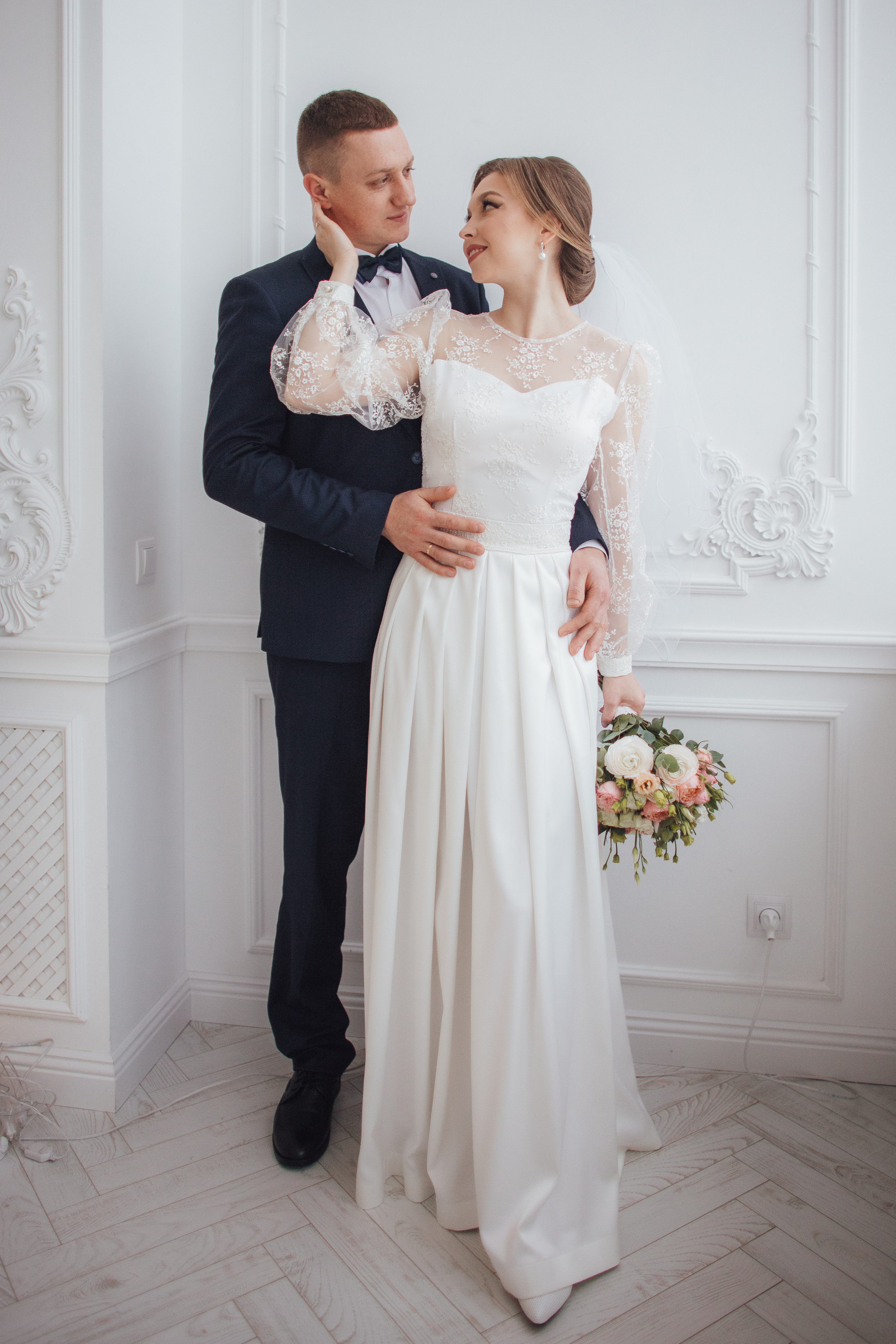 Свадебная фотосессия в студии Екатерина и Никита. Семейный и свадебный фотограф в Донецке Елена Гордеева