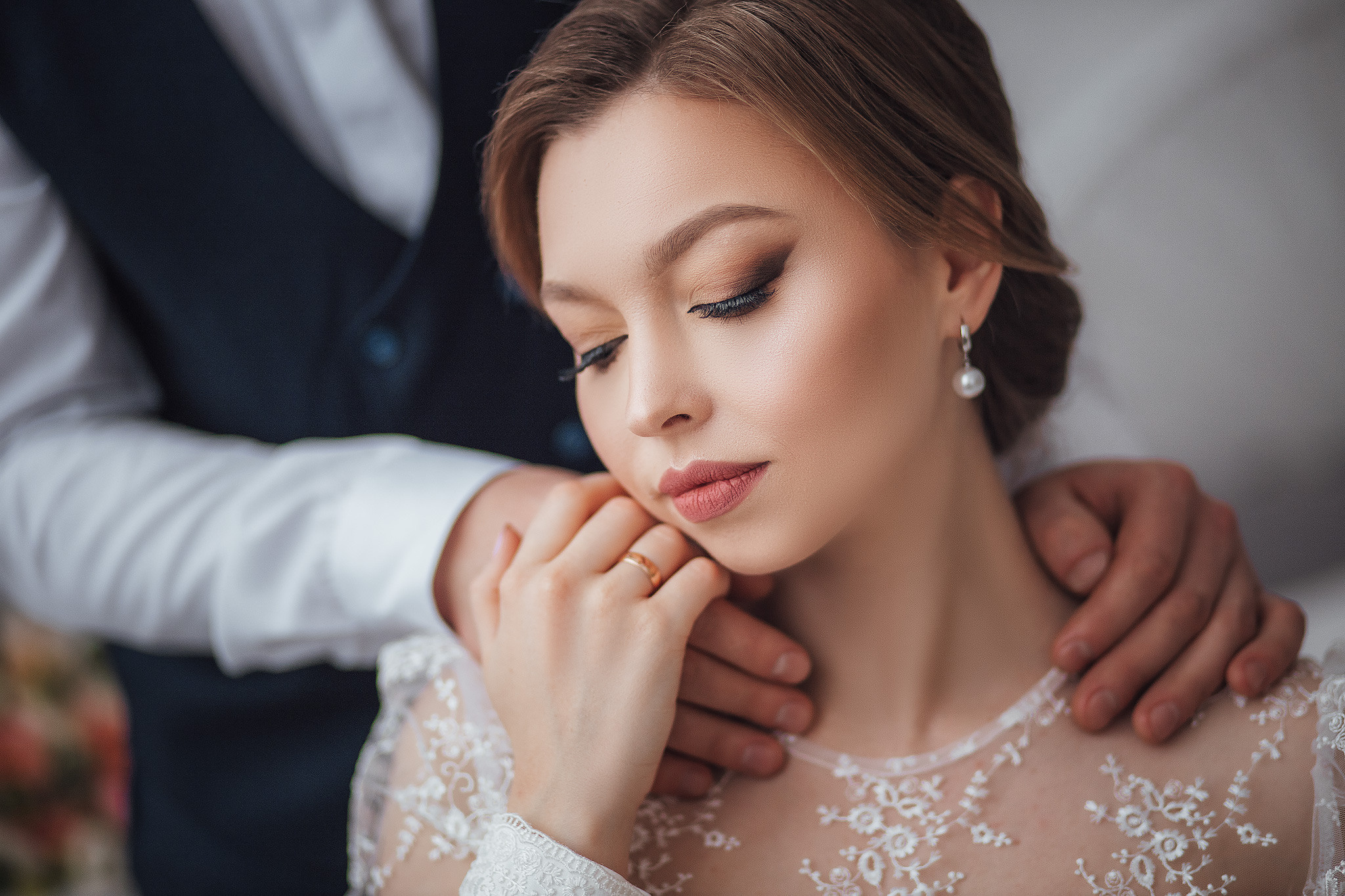 Свадебная фотосессия в студии Екатерина и Никита. Семейный и свадебный фотограф в Донецке Елена Гордеева