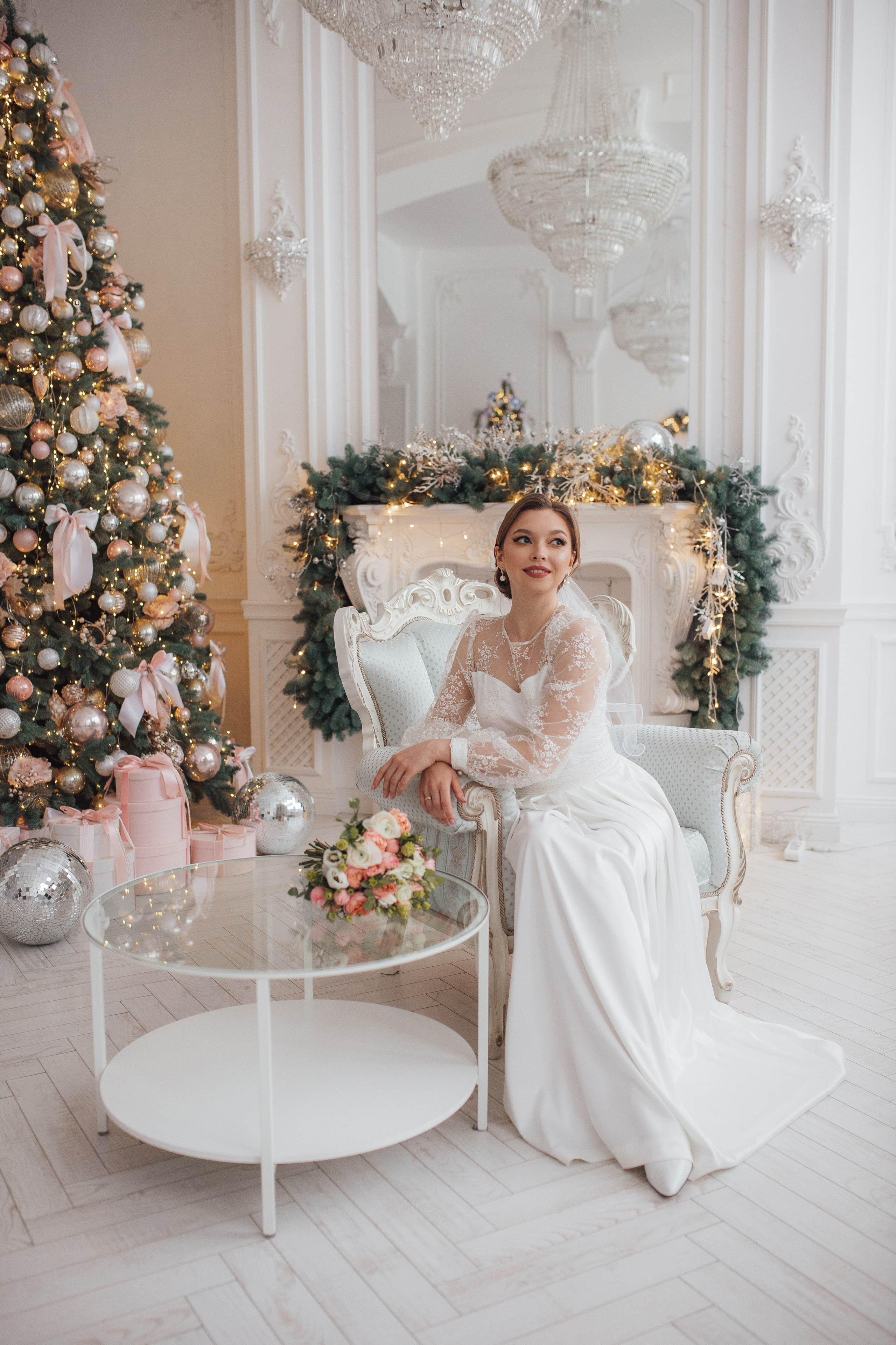 Свадебная фотосессия в студии Екатерина и Никита. Семейный и свадебный фотограф в Донецке Елена Гордеева