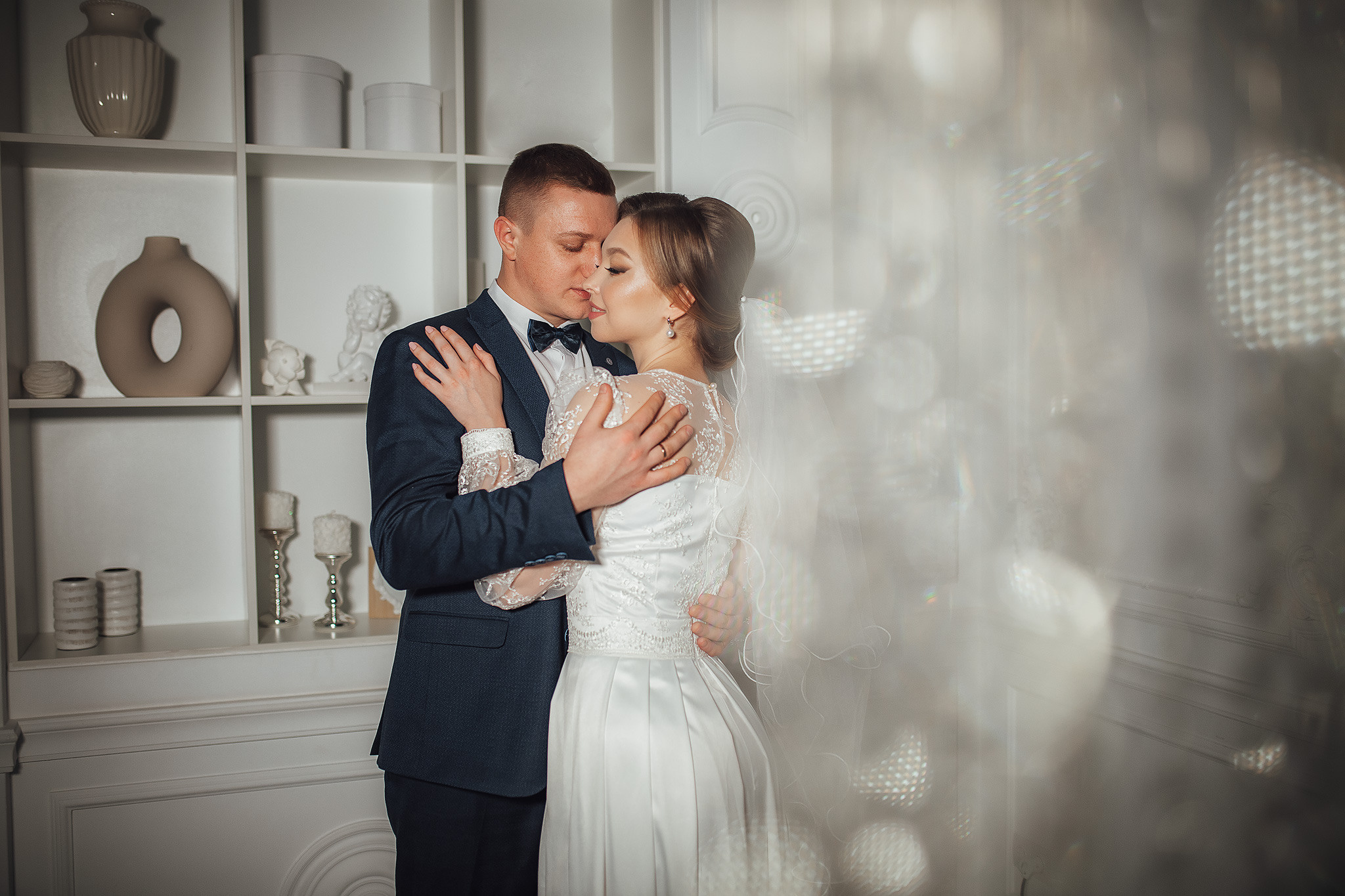 Свадебная фотосессия в студии Екатерина и Никита. Семейный и свадебный фотограф в Донецке Елена Гордеева