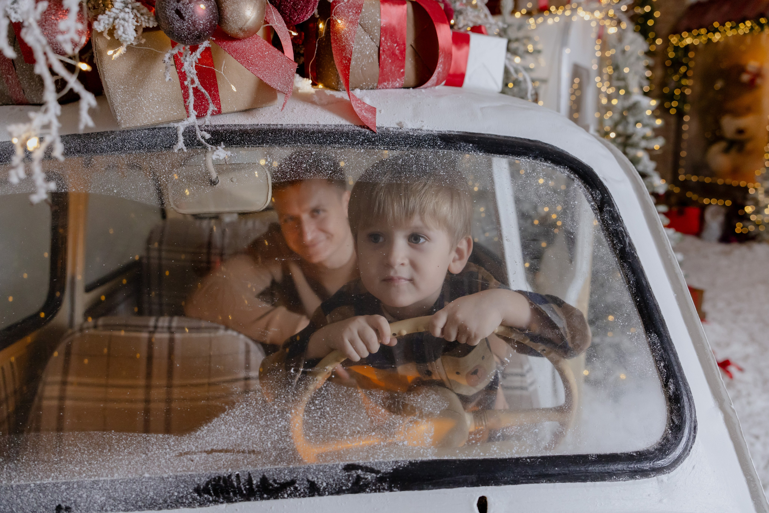 Новогодняя семейная съемка в студии. Фотограф в Новосибирске Екатерина Васильева