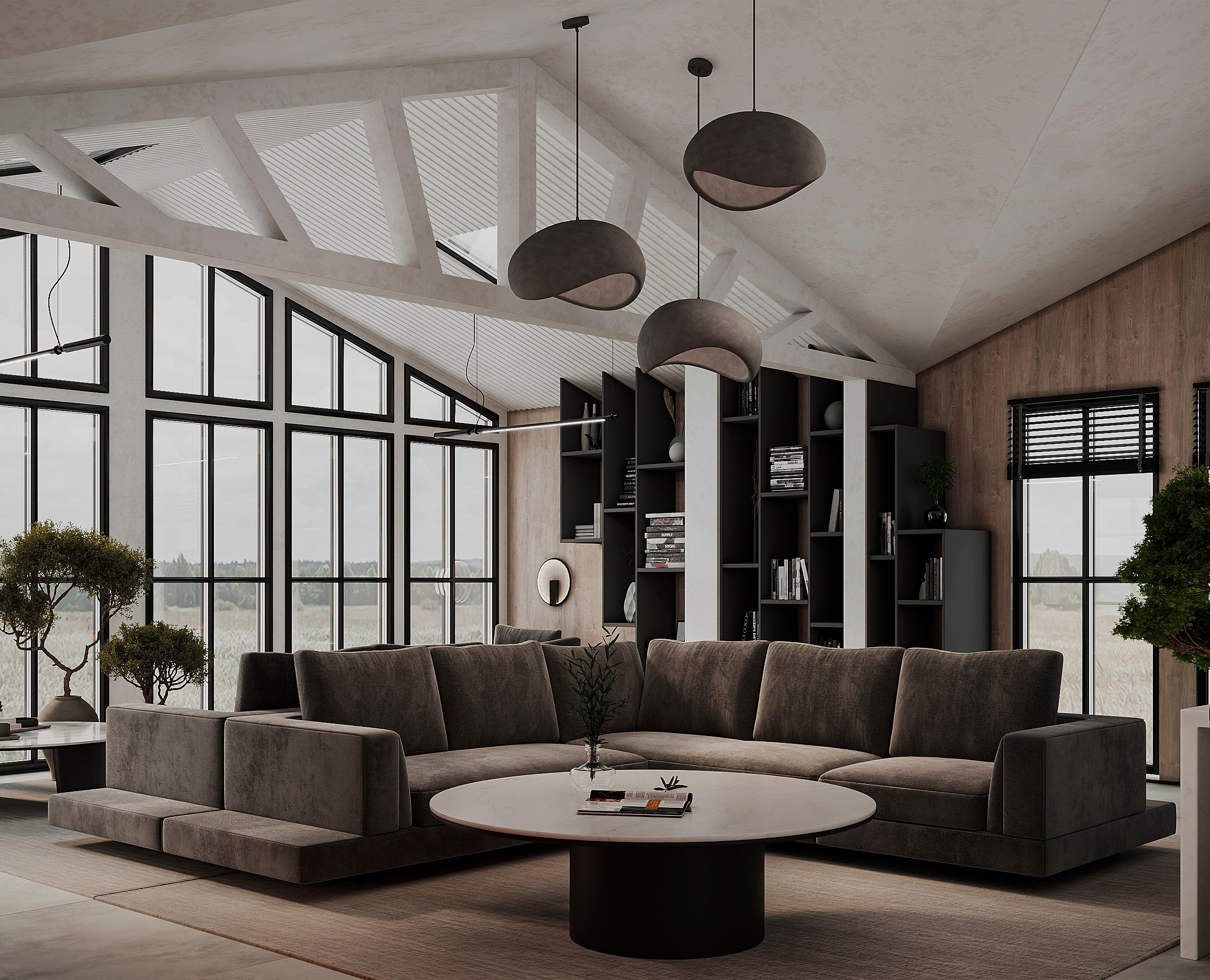 Кухня — Гостиная и прихожая в одном помещении 🤍