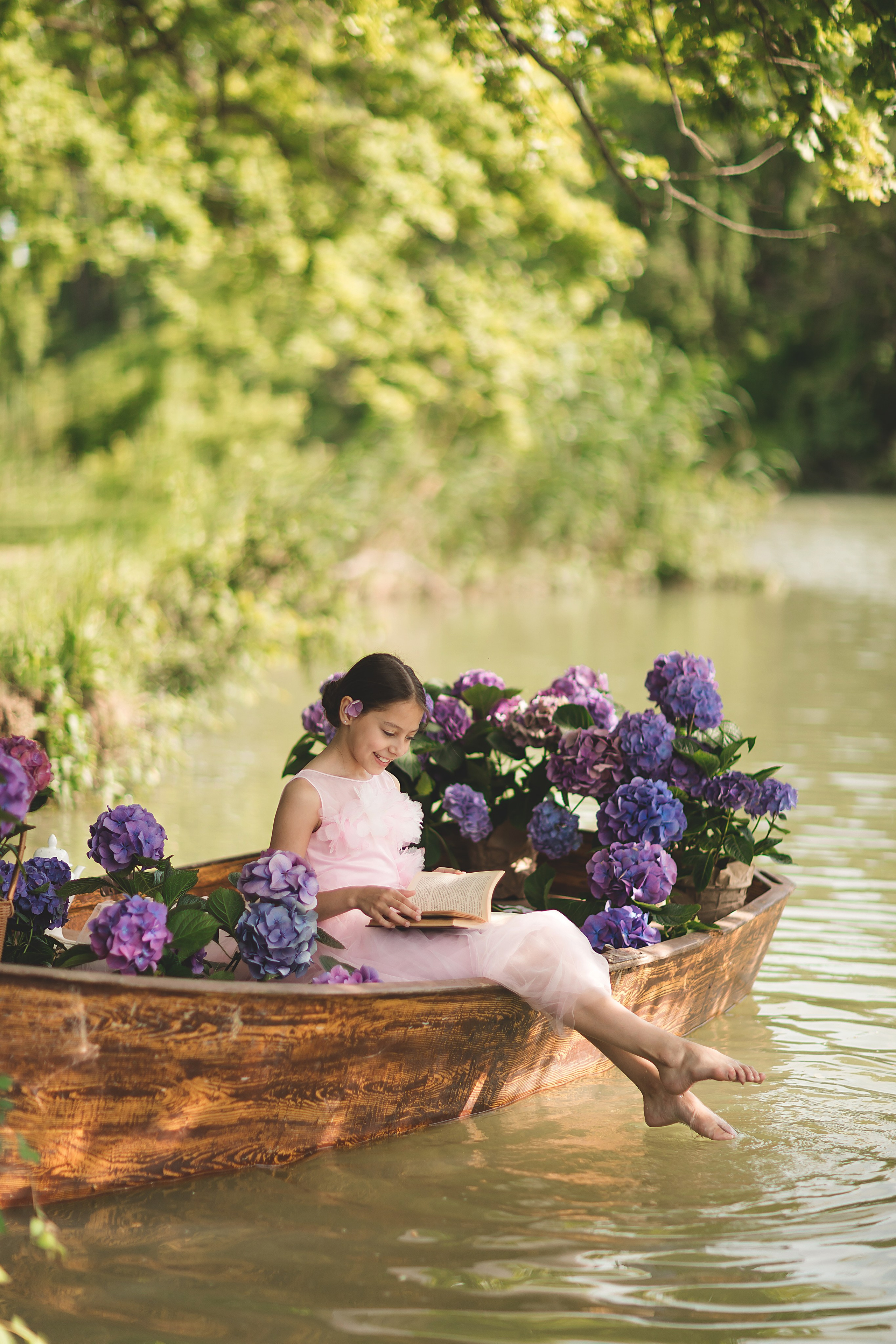 Лодка гортензия. Семейный и детский фотограф Краснодар Валерия Власенко