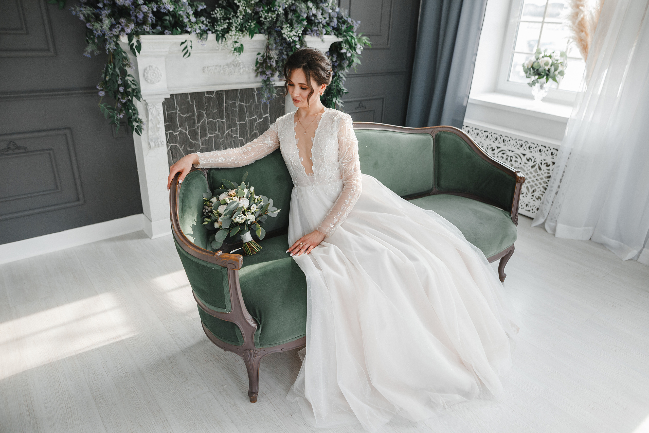 Свадебная фотосессия в фотостудии. Евгения Орлова